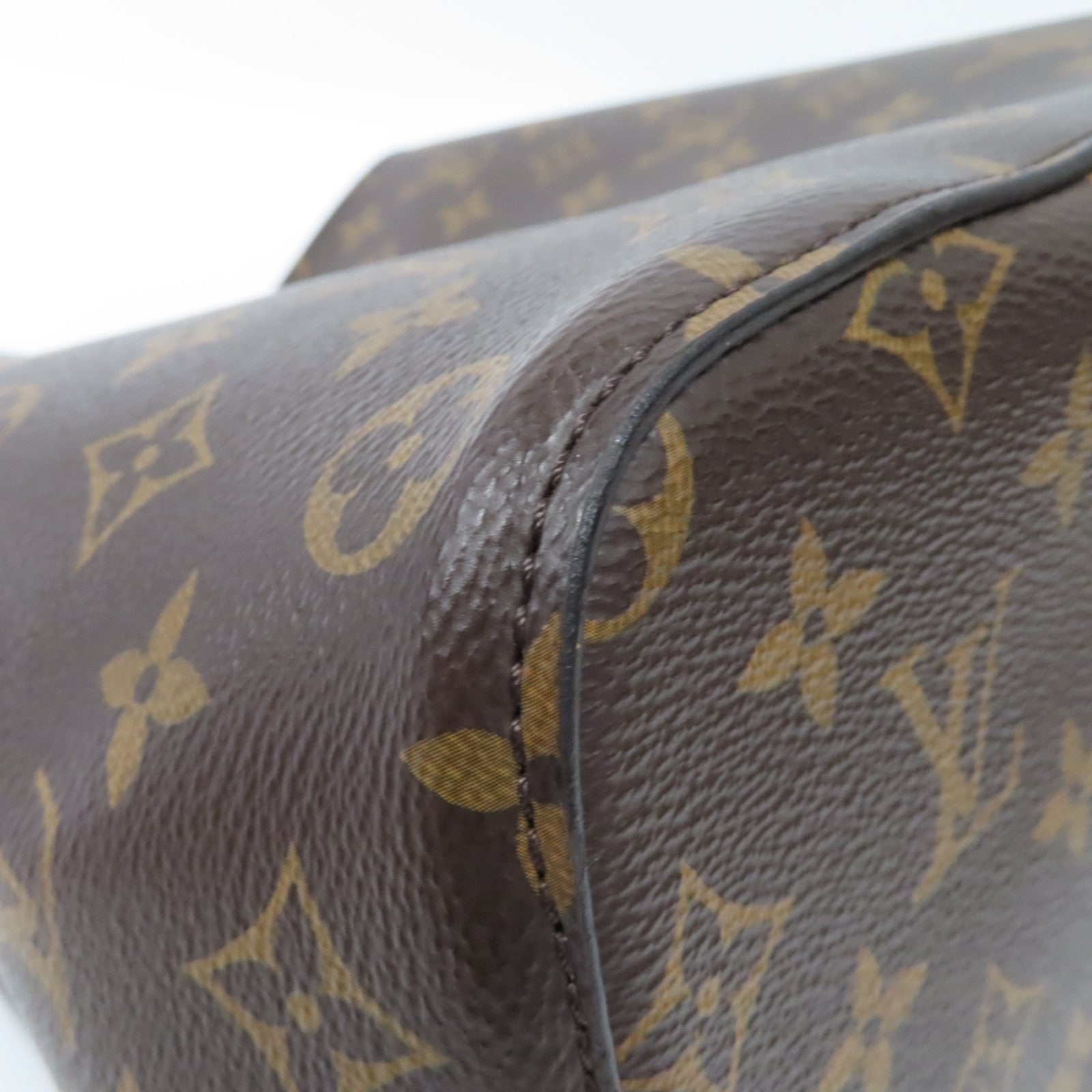 LOUIS VUITTON Monogram NeoNoe MM金扣肩背袋啡色/黑色