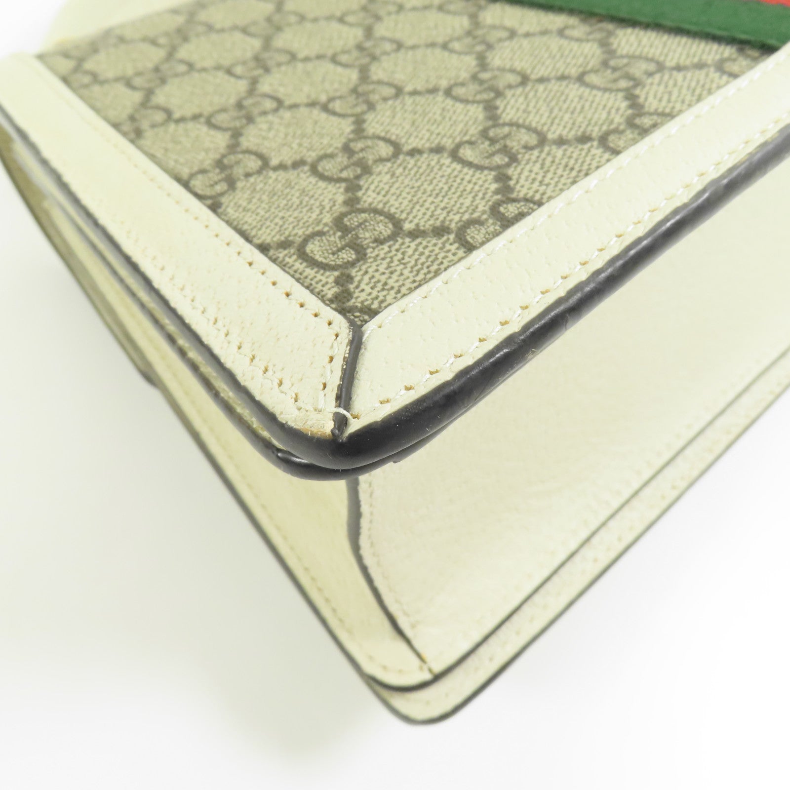 GUCCI 塗層帆布/皮革Queen Margaret金扣手挽肩背兩用袋