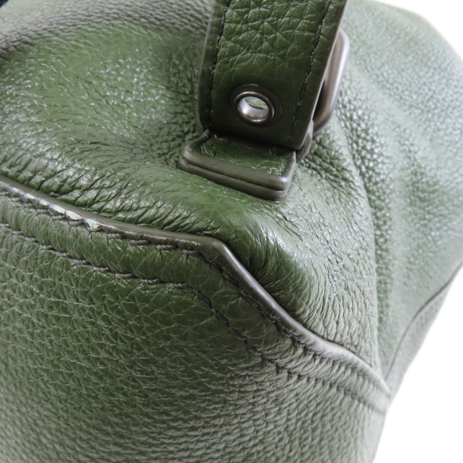 BOTTEGA VENETA 牛皮皮革Rucksack背包墨綠色