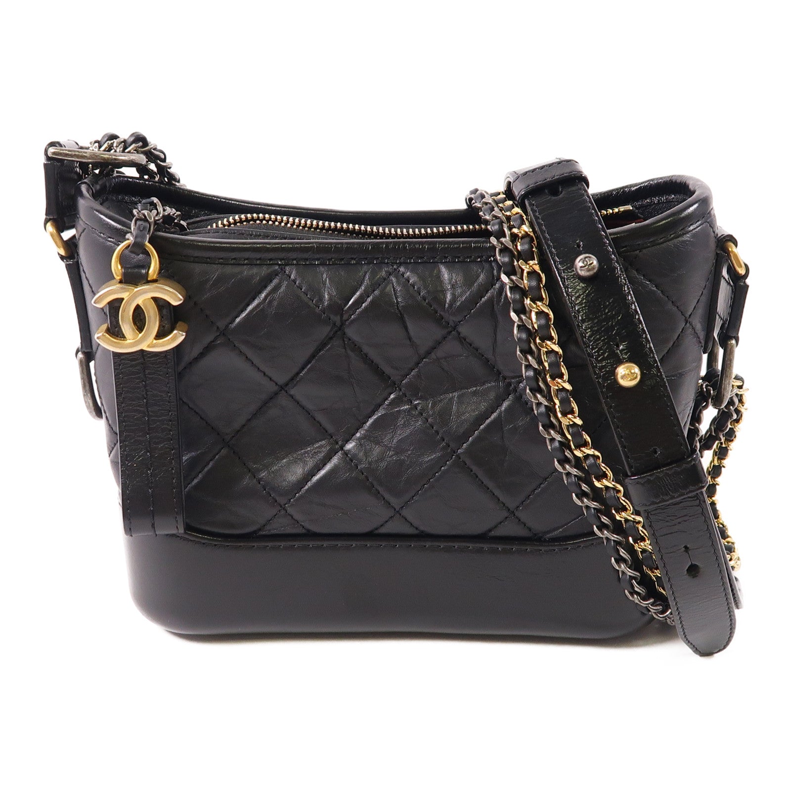 CHANEL 牛皮皮革Gabrielle Small鏈帶肩背袋