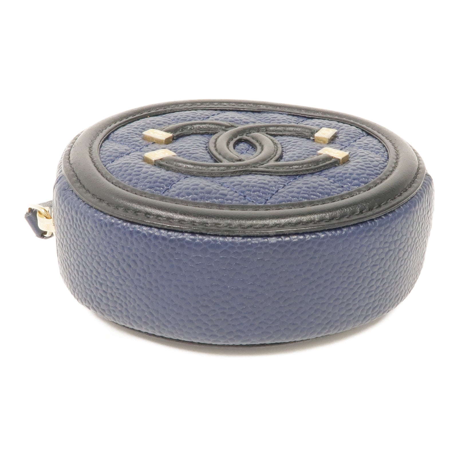 CHANEL 牛皮皮革Coin Case金扣零錢包