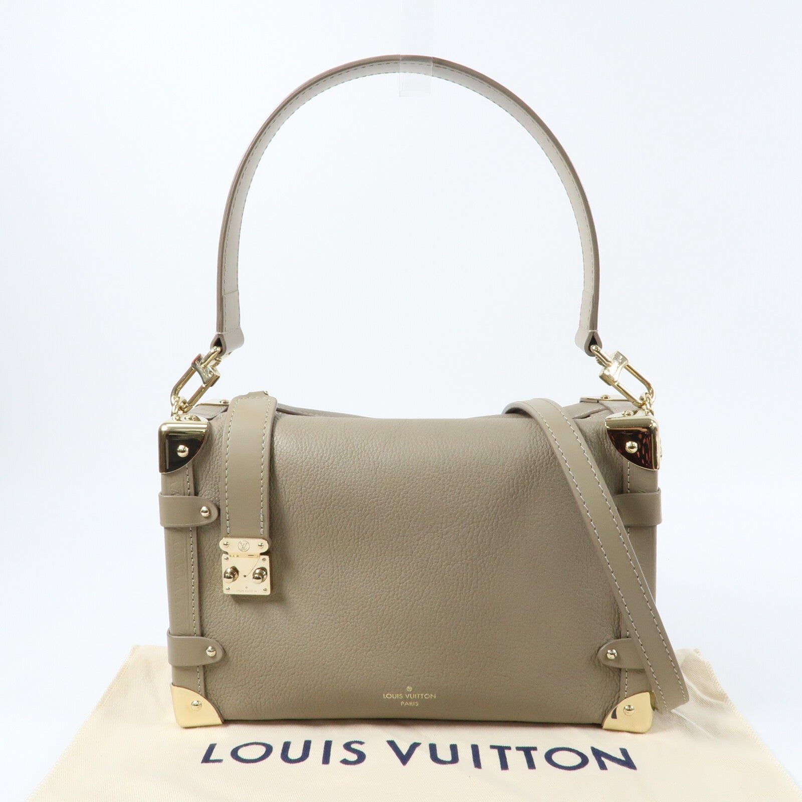 LOUIS VUITTON 牛皮皮革Side Trunk MM手挽肩背兩用袋