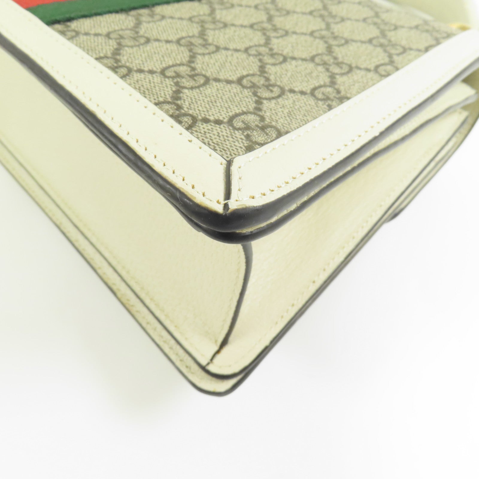 GUCCI 塗層帆布/皮革Queen Margaret金扣手挽肩背兩用袋