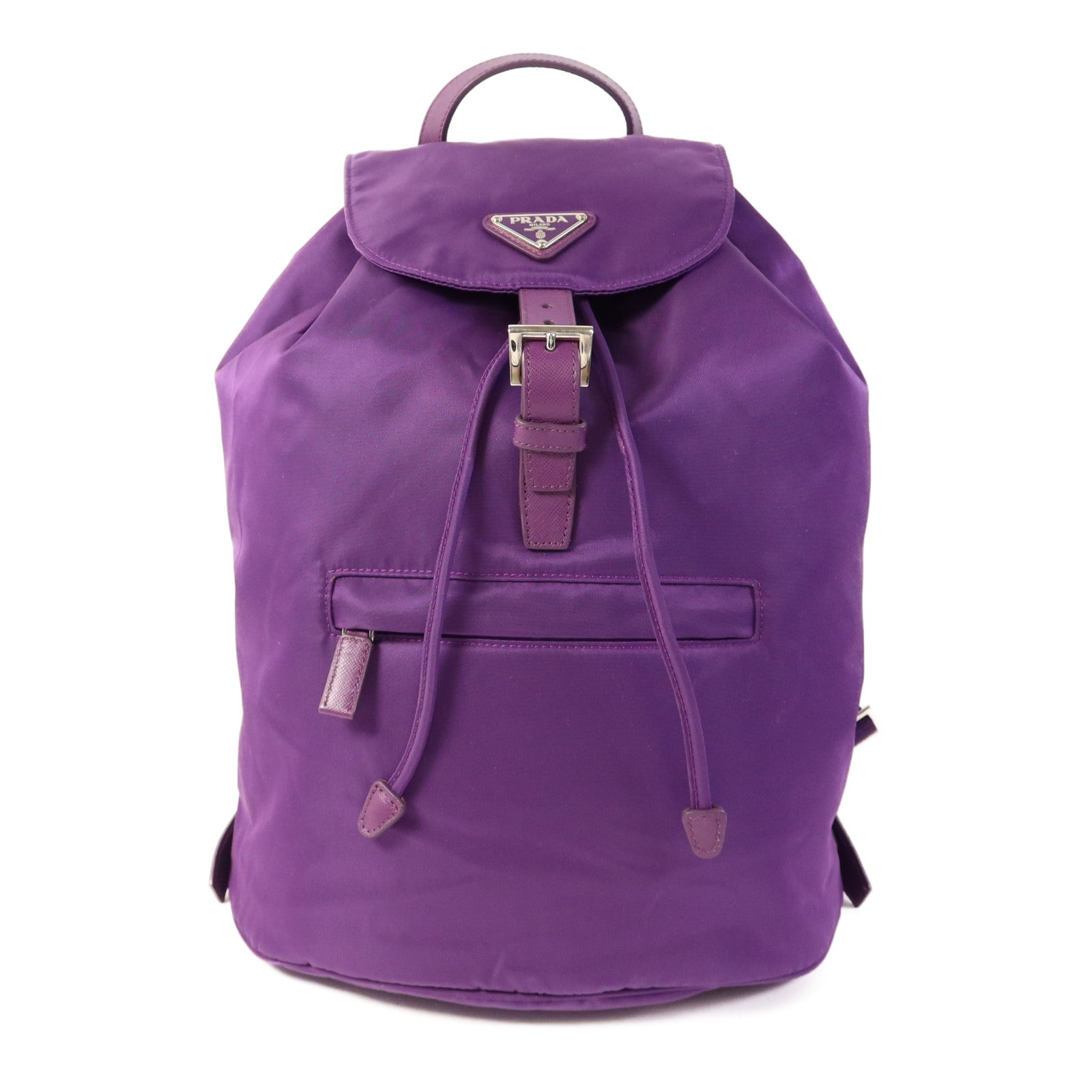 PRADA 尼龍Backpack銀扣背包