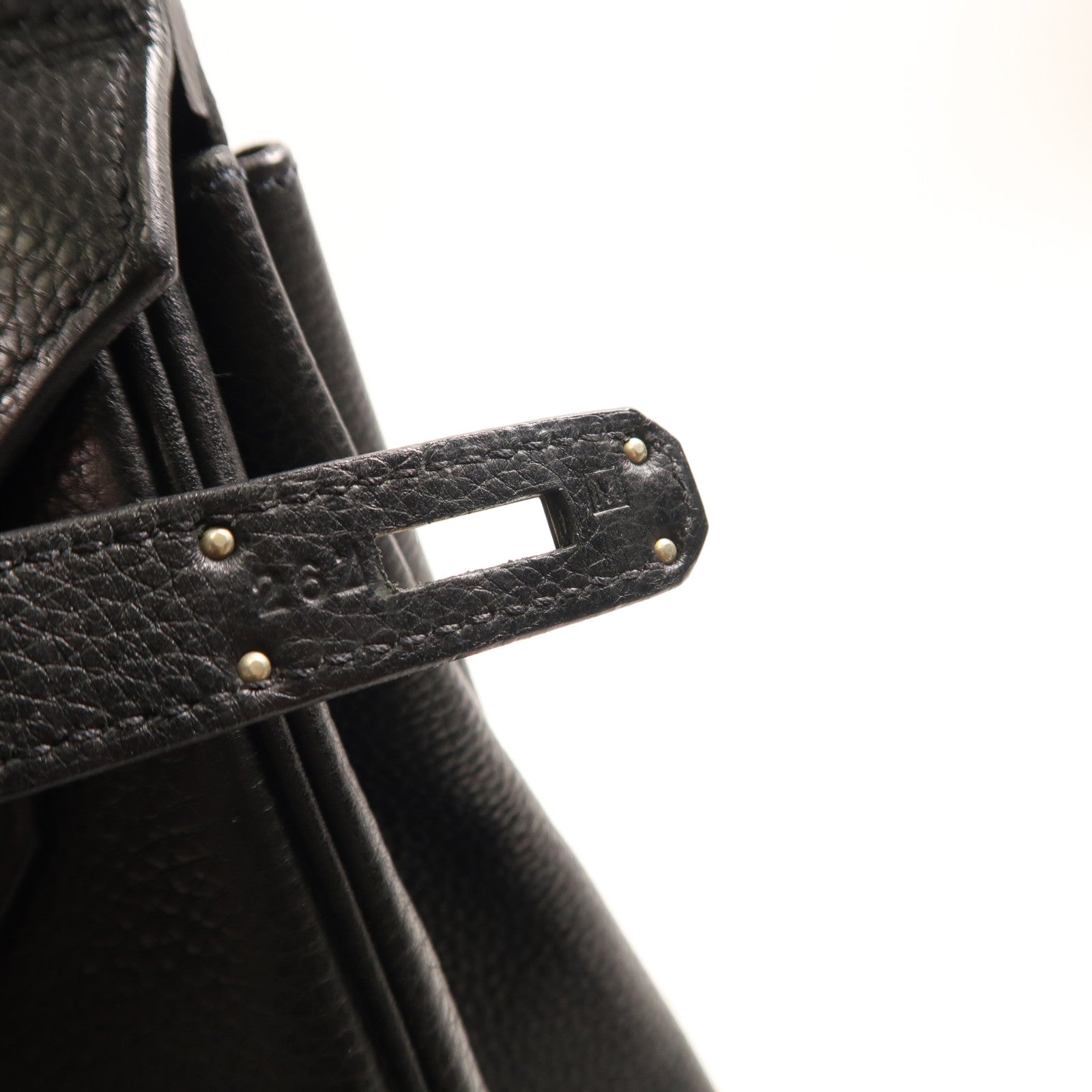 HERMES Togo皮革Birkin 35銀扣手挽袋Noir