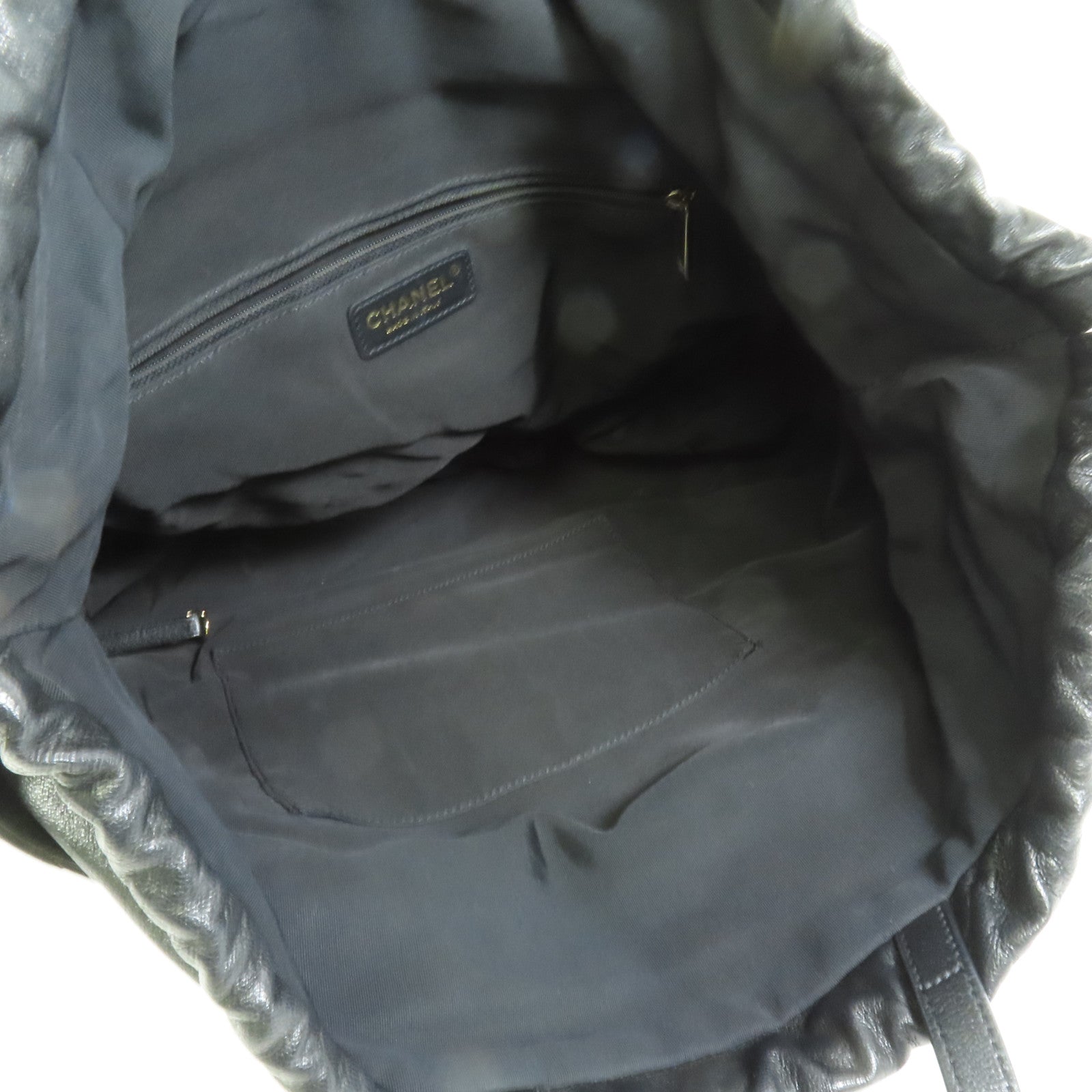 CHANEL 牛皮皮革Chain Tote金扣手挽肩背兩用袋