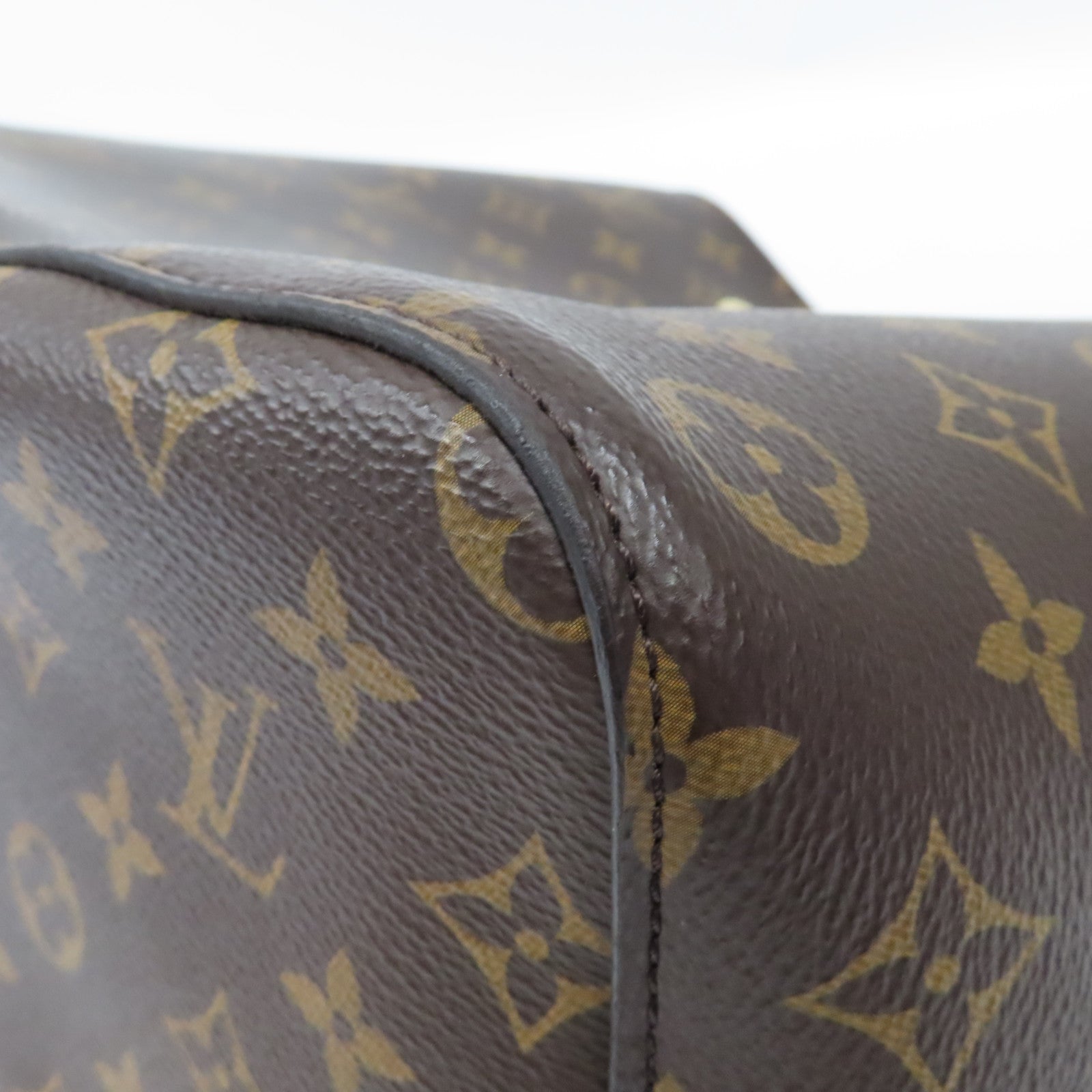 LOUIS VUITTON Monogram NeoNoe MM金扣肩背袋啡色/黑色