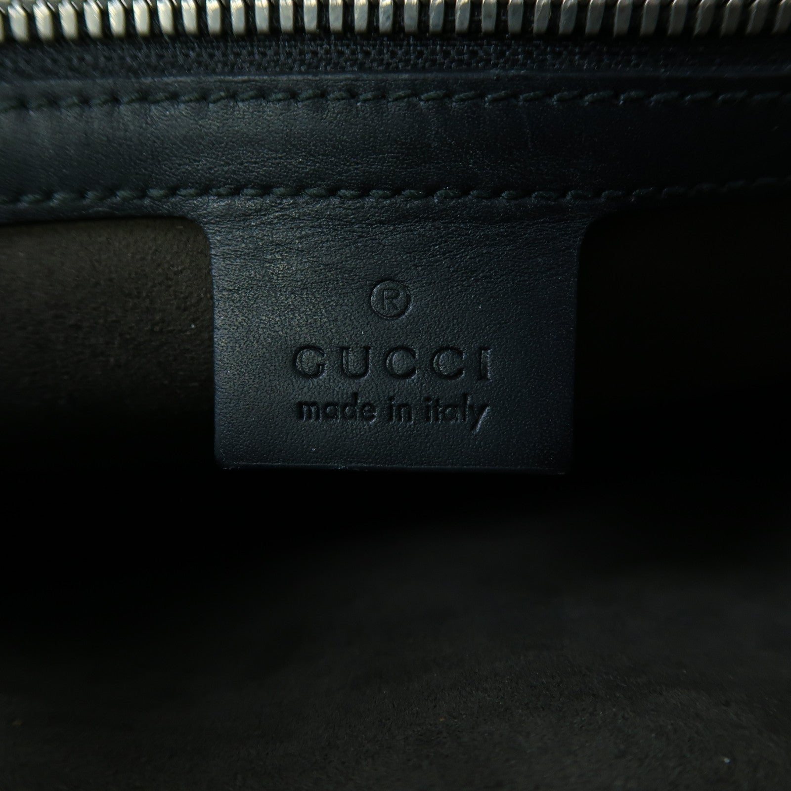 GUCCI 【激減優惠】牛皮皮革Shoulder Bag銀扣肩背袋黑色