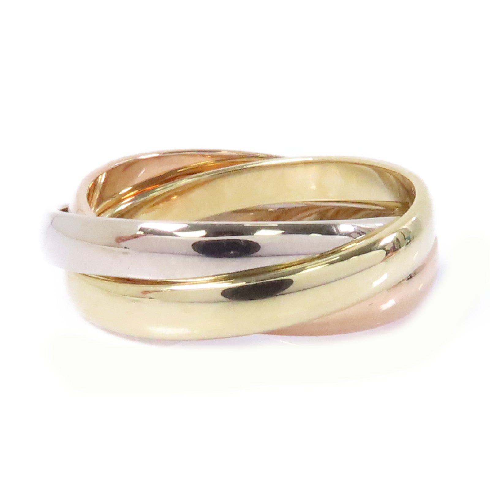 CARTIER 18K黃金/白金/玫瑰金Les Must De Trinity戒指Cartier#51/US#5.75