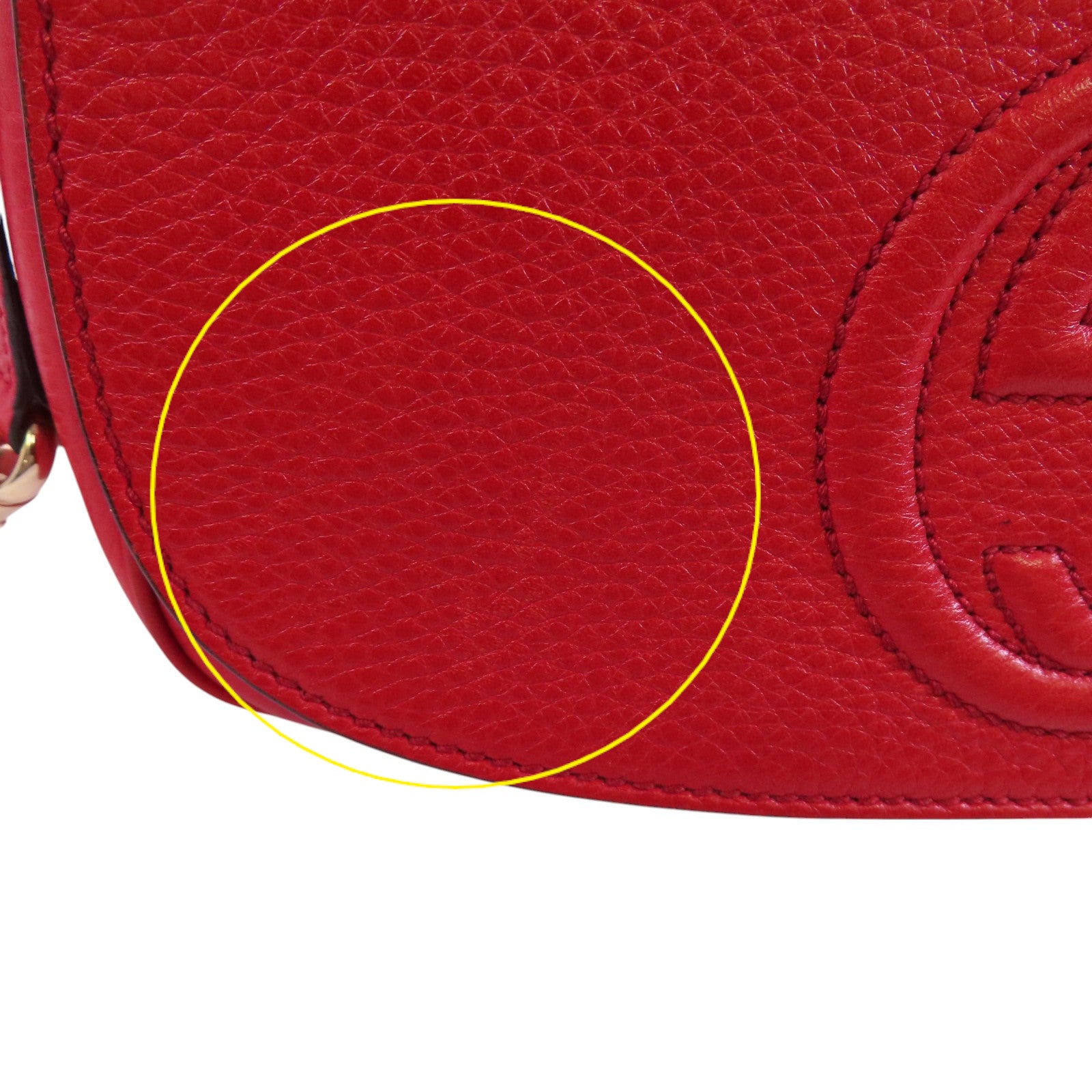 GUCCI 牛皮皮革Soho Chain Shoulder金扣鏈帶肩背袋