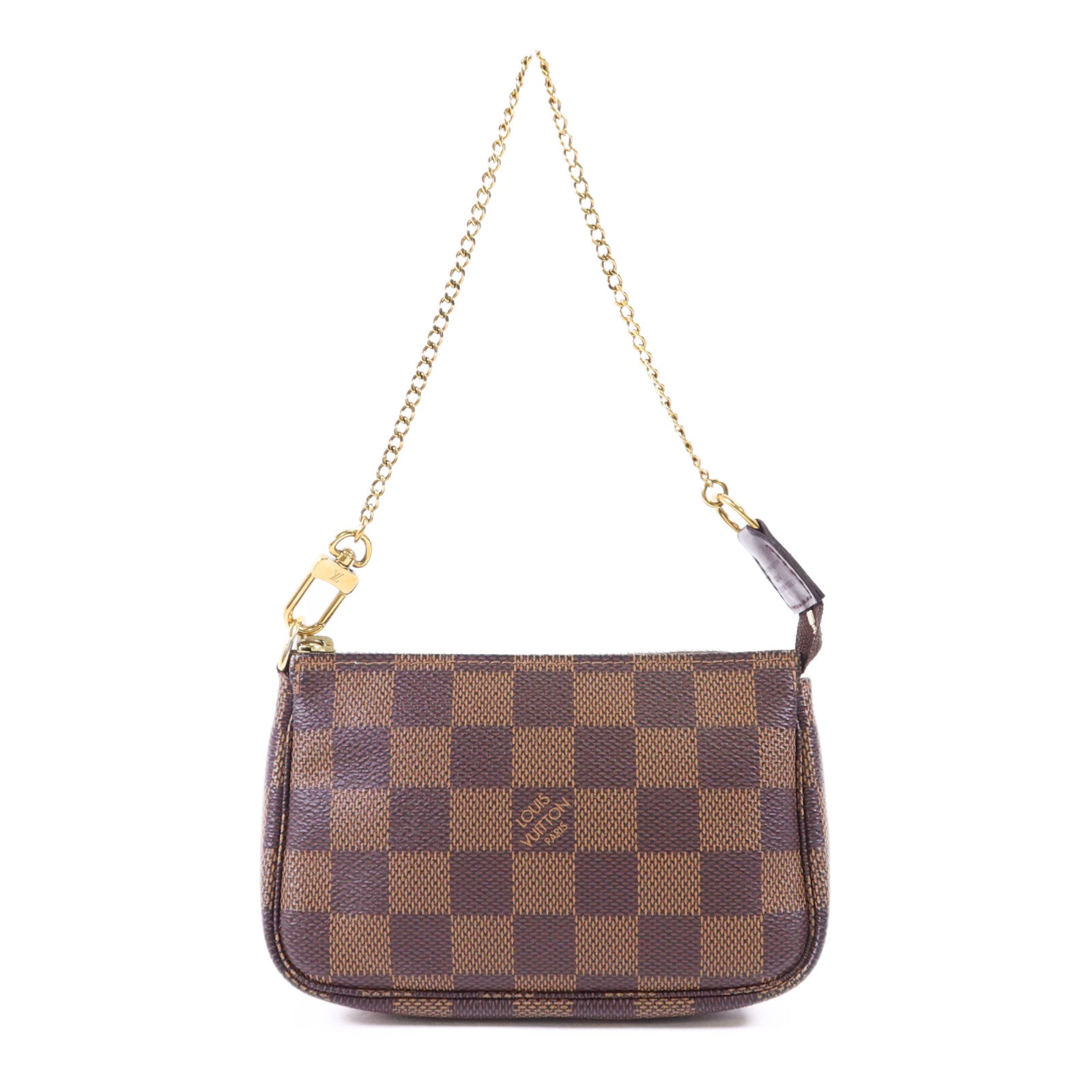 LOUIS VUITTON 【激減優惠】Damier Mini Pochette Accessories 金扣手拿包