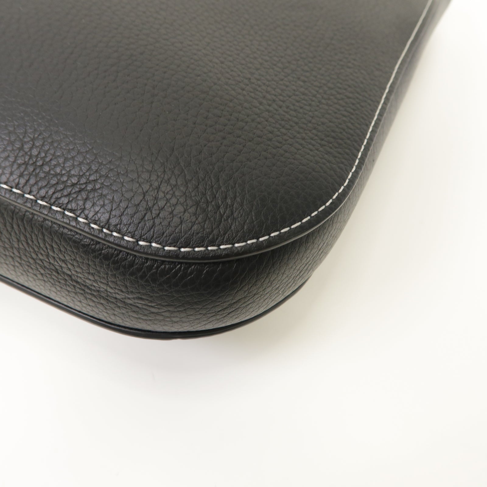 Dior 牛皮皮革Saddle A4 Pouch銀扣手拿包黑色