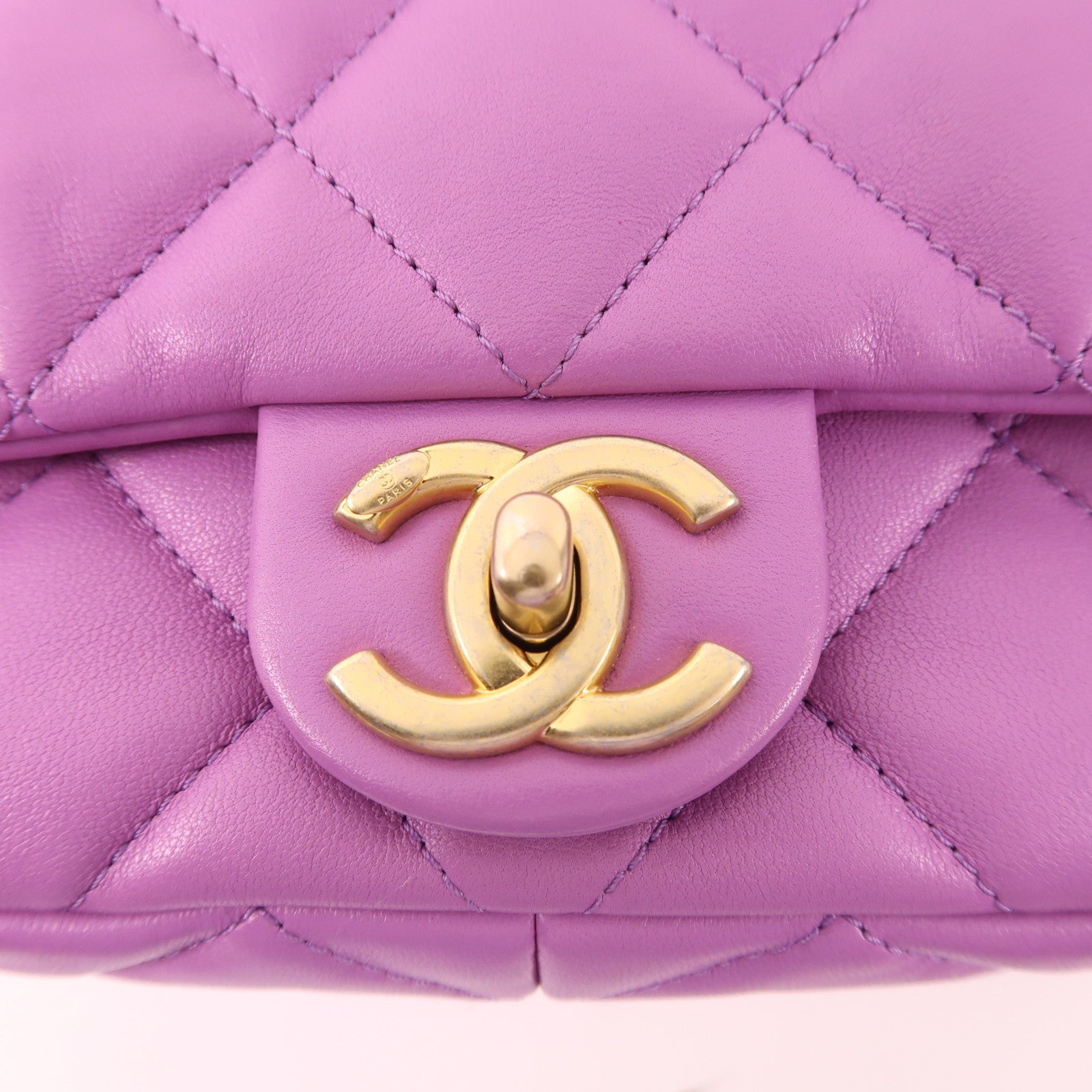 CHANEL 【激減優惠】羊皮皮革Mini Flap Bag金扣肩背袋