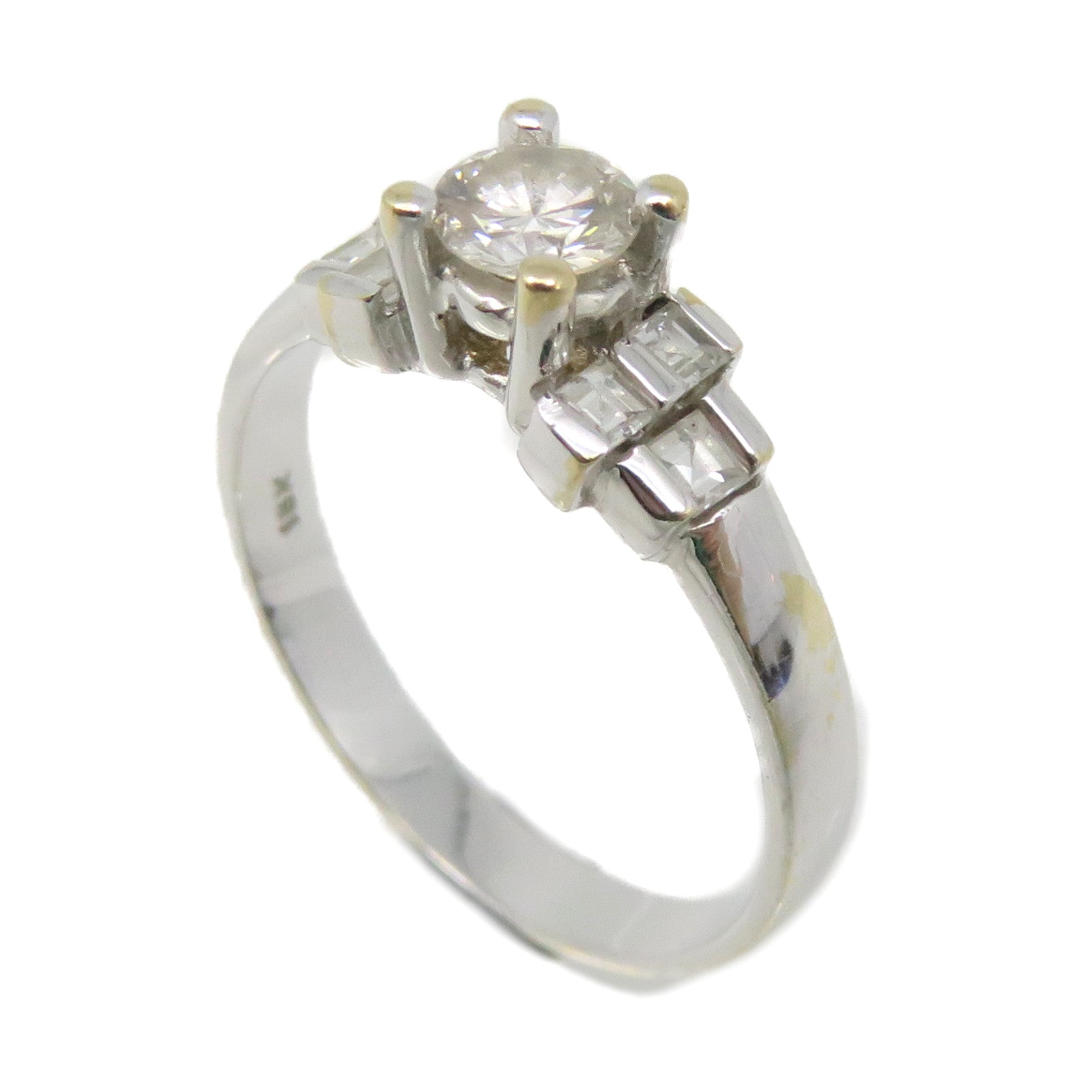 JEWELRY 18K白金/钻石Diamond Ring戒指US#5.5