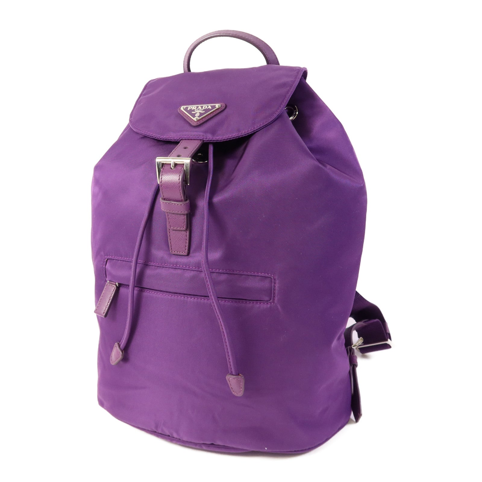 PRADA 尼龍Backpack銀扣背包