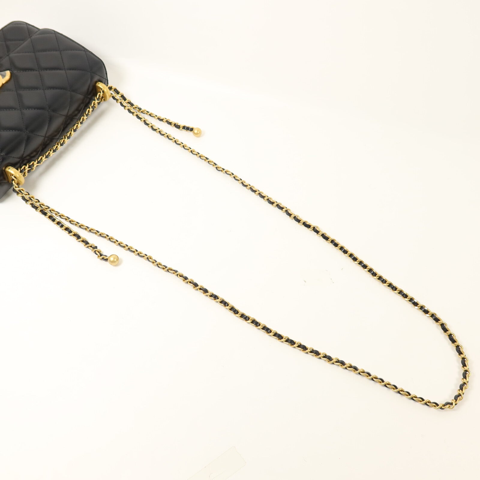 CHANEL 牛皮皮革24C鏈帶手挽肩背兩用袋