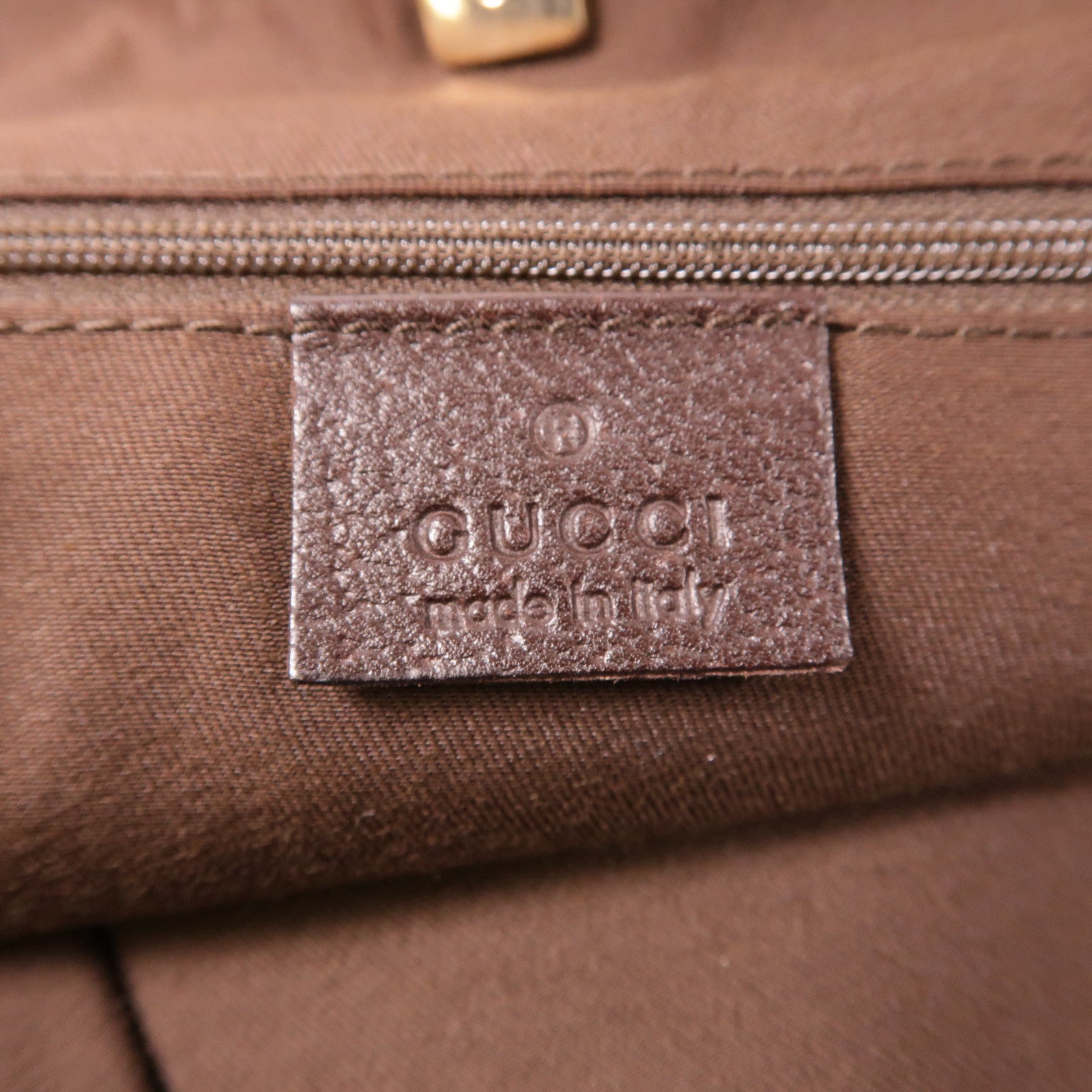 GUCCI 帆布Shoulder Bag金扣肩背袋啡色