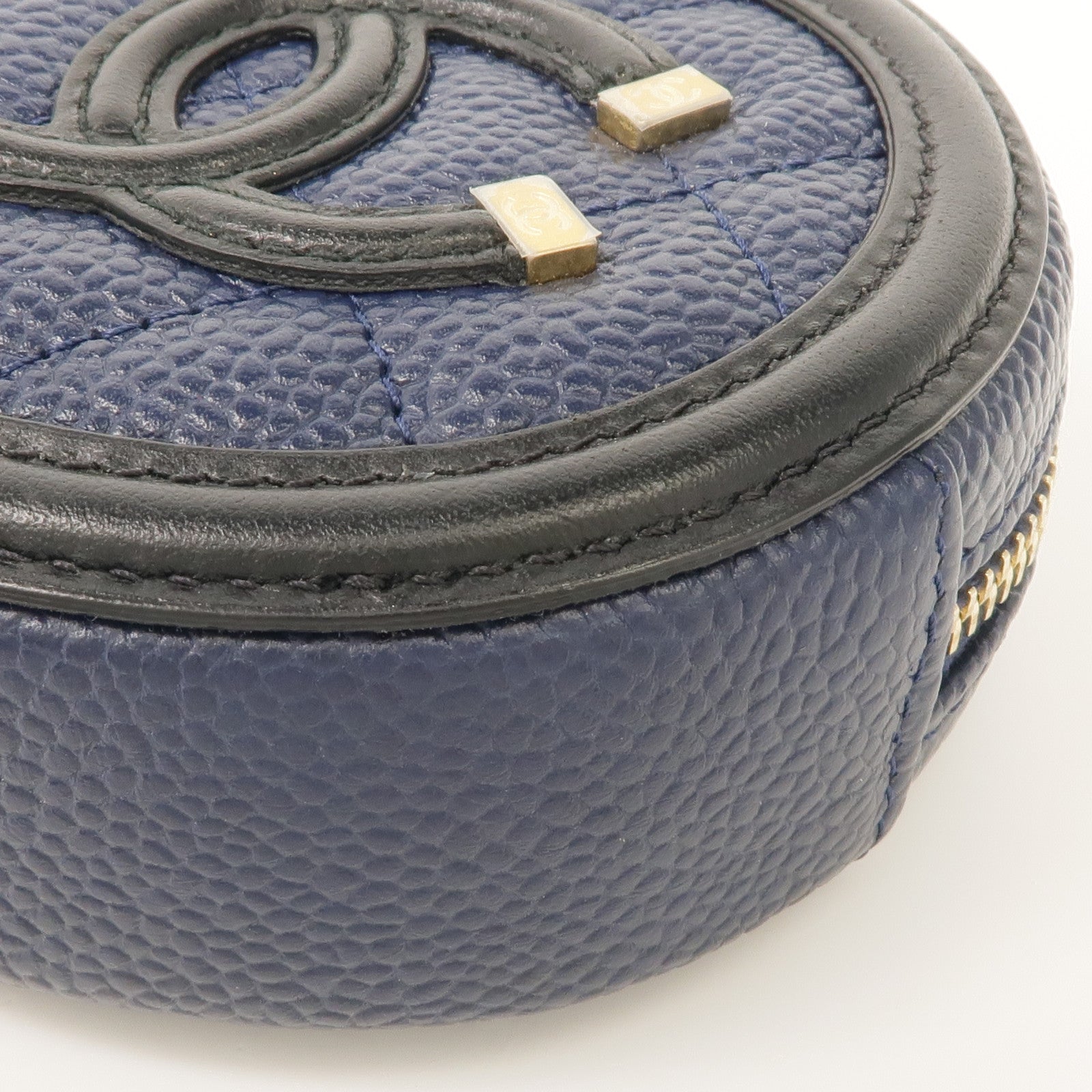 CHANEL 牛皮皮革Coin Case金扣零錢包