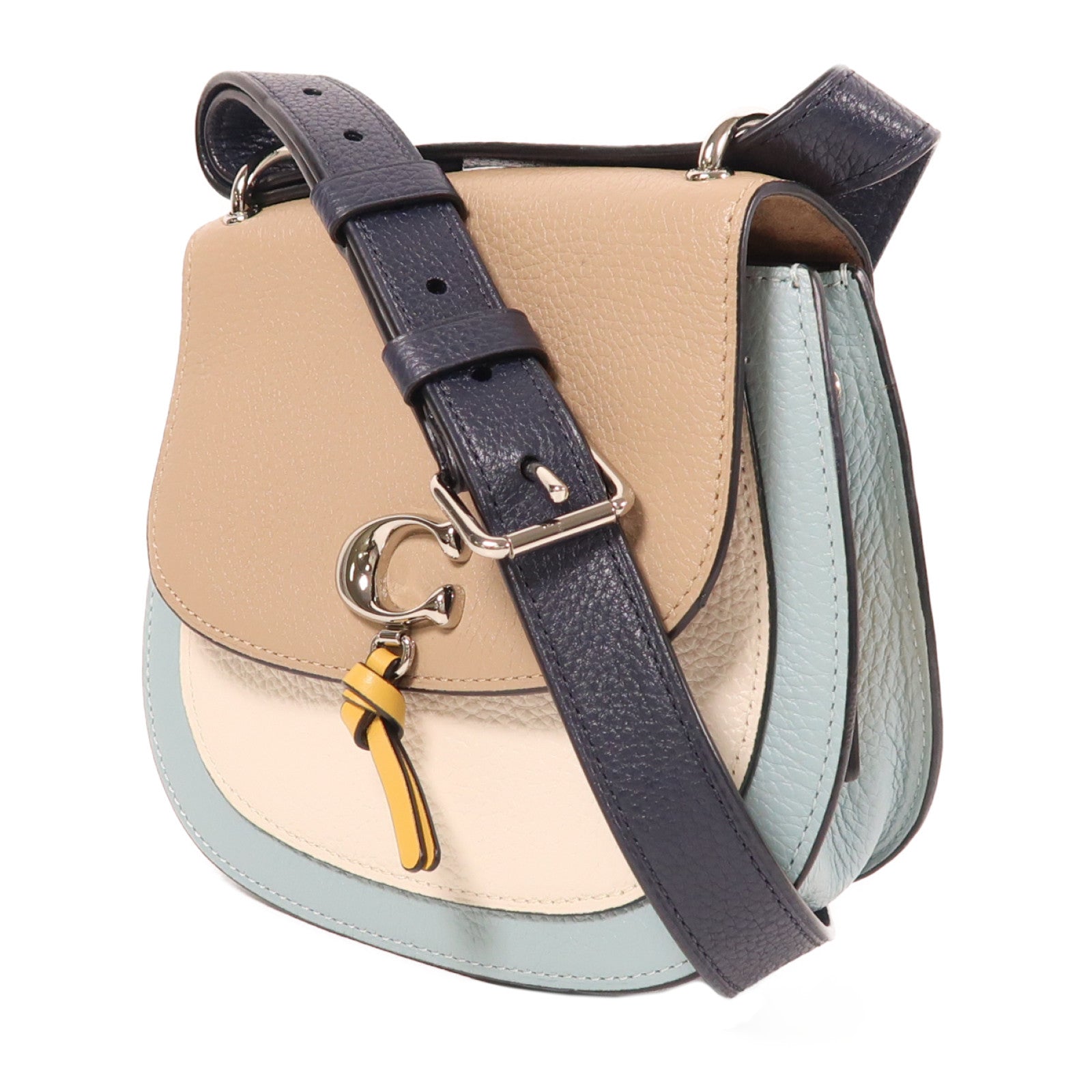 COACH 牛皮皮革Shoulder Bag銀扣肩背袋