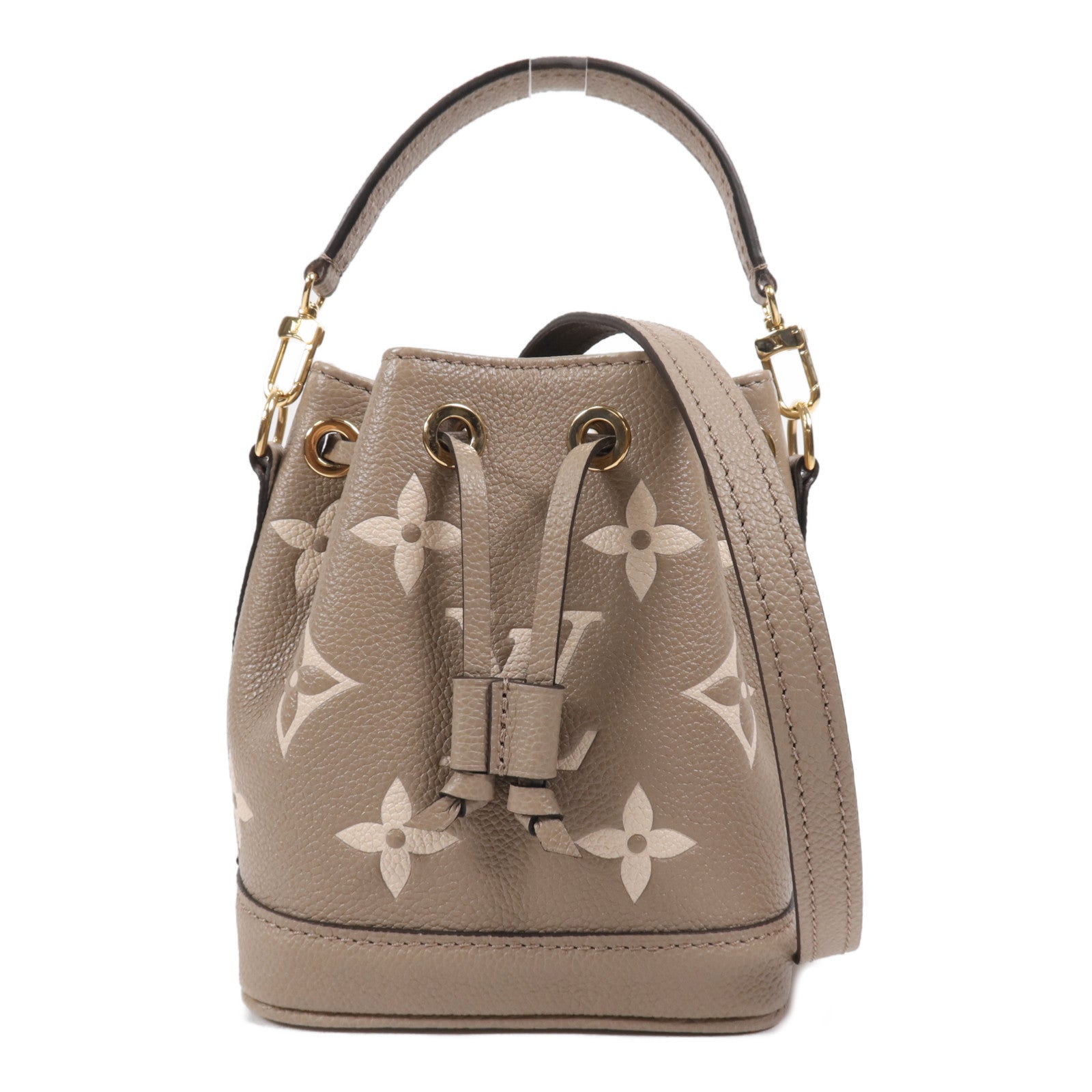 LOUIS VUITTON Monogram Empreinte Nano Noe金扣手挽肩背兩用袋