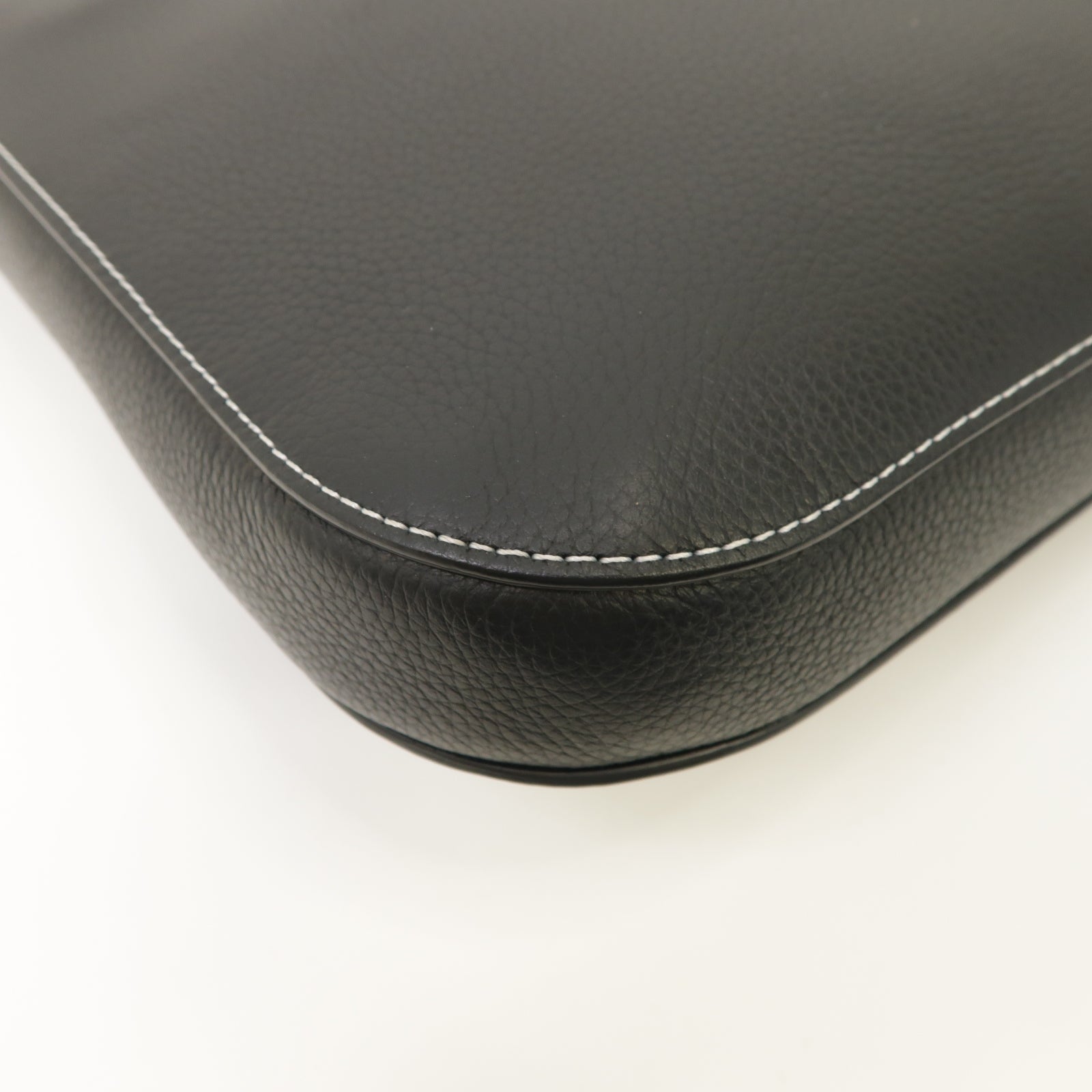 Dior 牛皮皮革Saddle A4 Pouch銀扣手拿包黑色