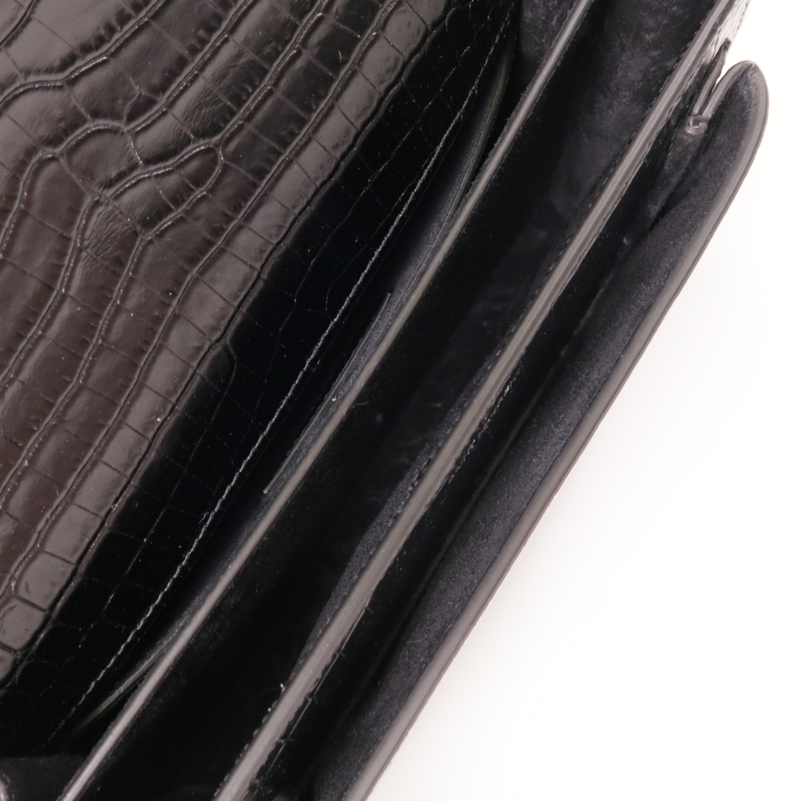 SAINT LAURENT 牛皮皮革Sunset Chain Shoulder Bag銀扣鏈帶肩背袋