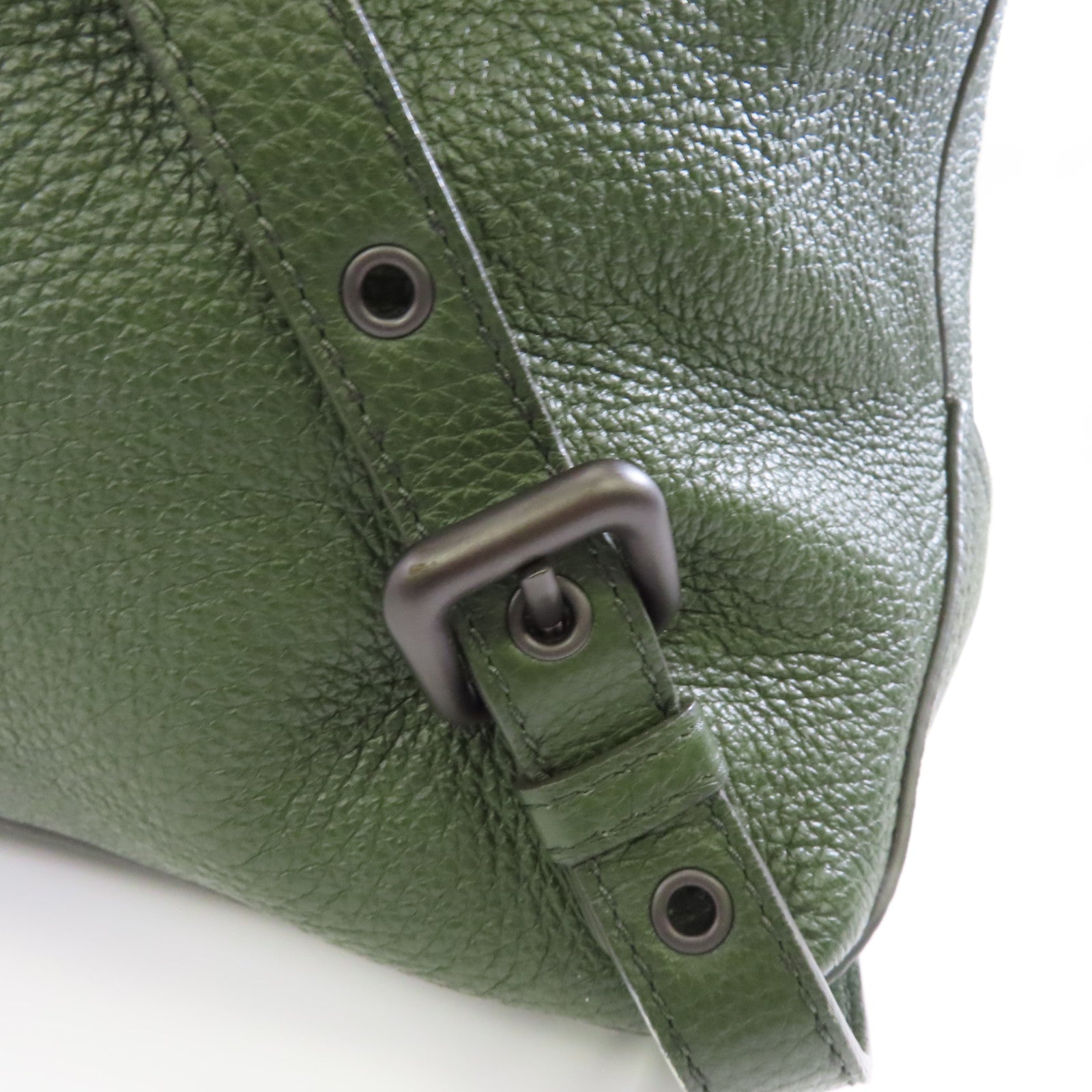 BOTTEGA VENETA 牛皮皮革Rucksack背包墨綠色