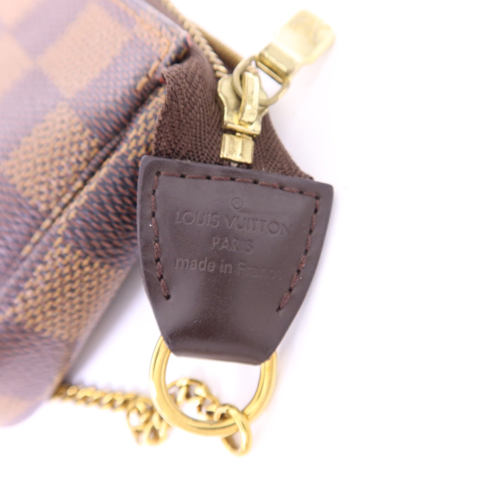 LOUIS VUITTON 【激減優惠】Damier Mini Pochette Accessories 金扣手拿包