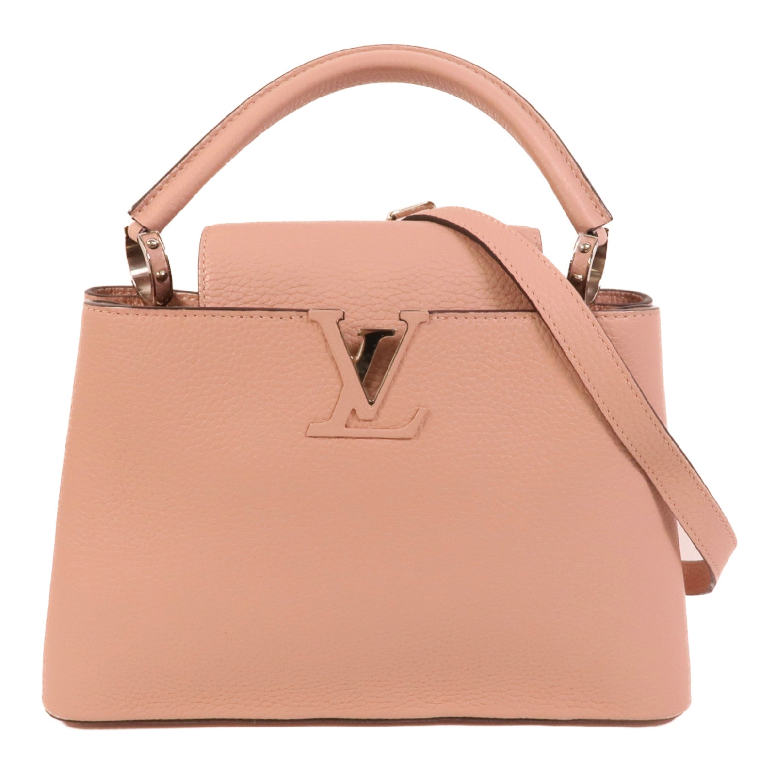 LOUIS VUITTON Taurillon皮革Capueines MM手挽肩背兩用袋