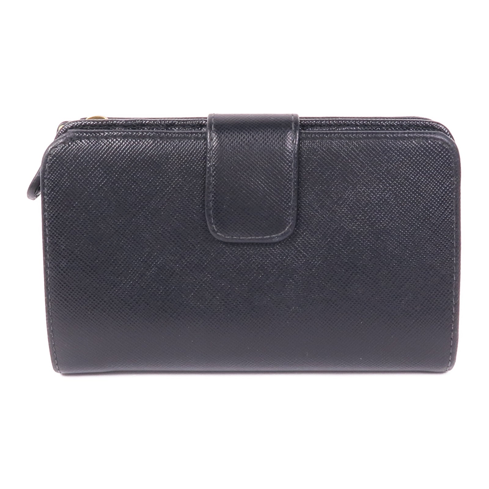PRADA Saffiano皮革Wallet金扣錢包