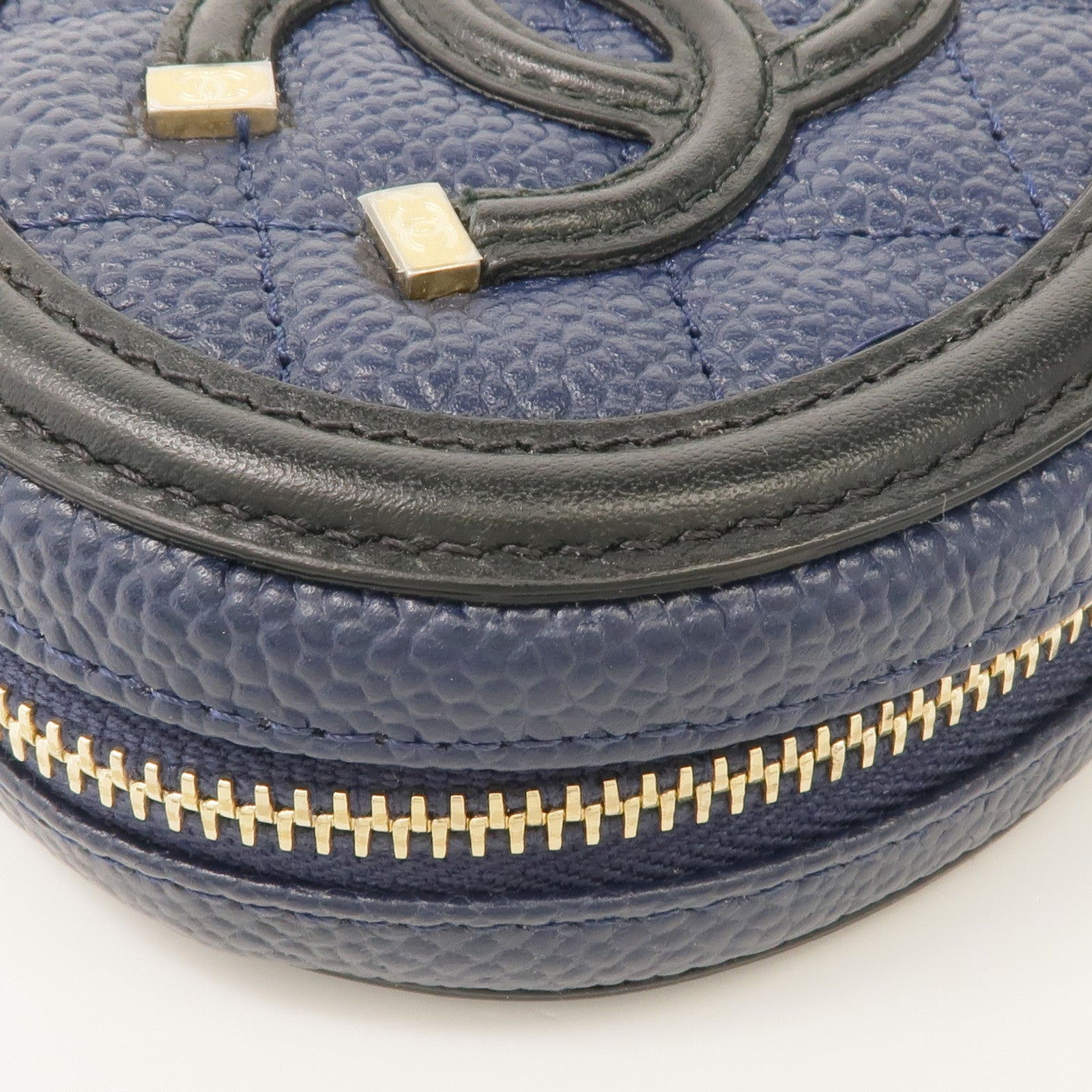 CHANEL 牛皮皮革Coin Case金扣零錢包