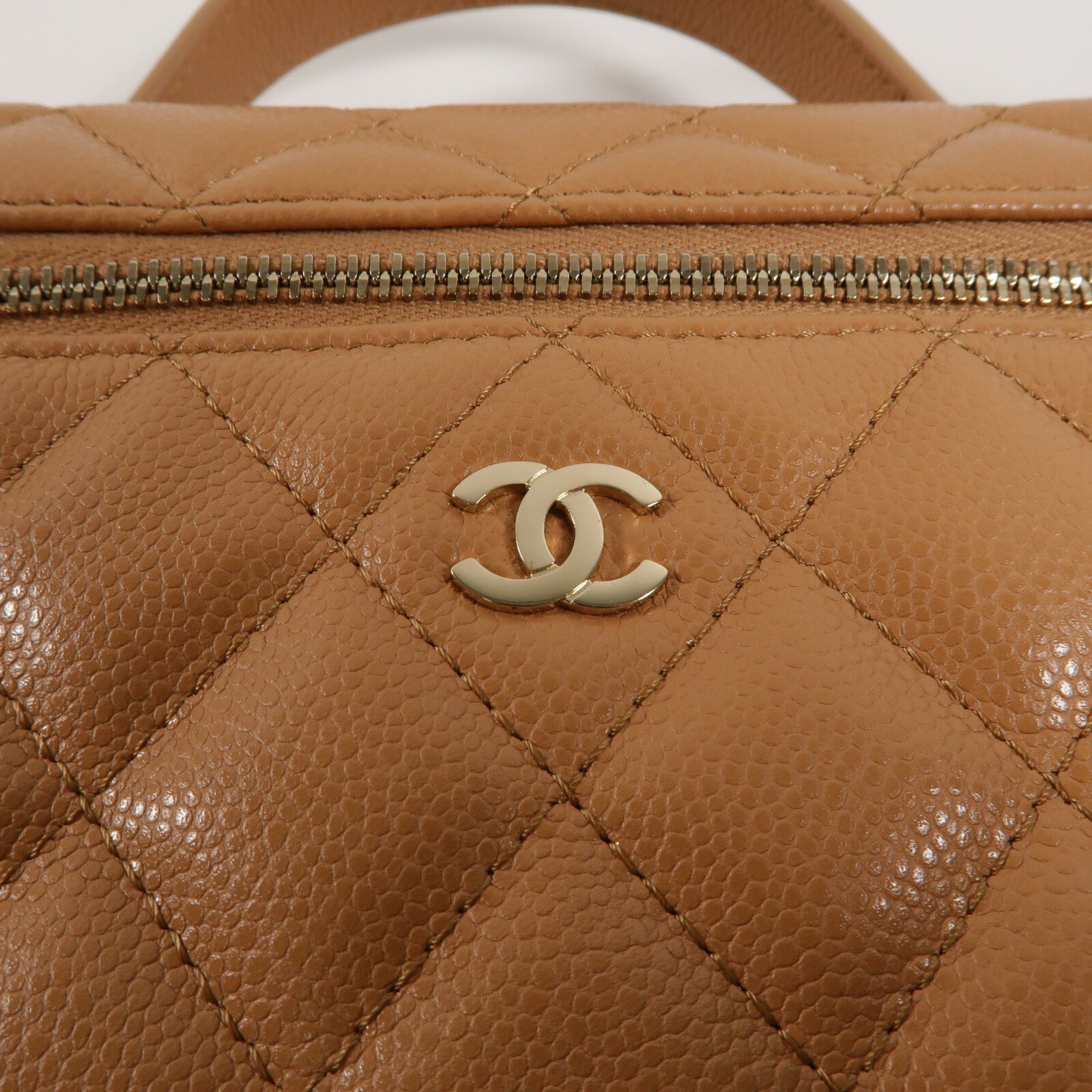 CHANEL 牛皮皮革LP Vanity Case鏈帶手挽肩背兩用袋