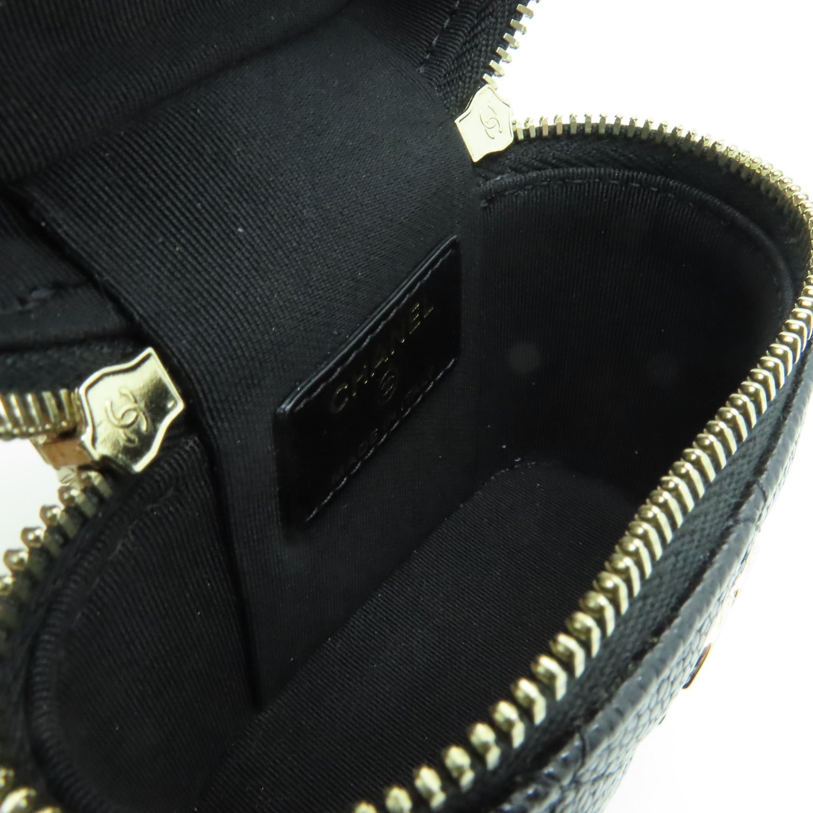 CHANEL 【激減優惠】菱格Caviar皮革Chain Shoulder金扣鏈帶肩背袋黑色