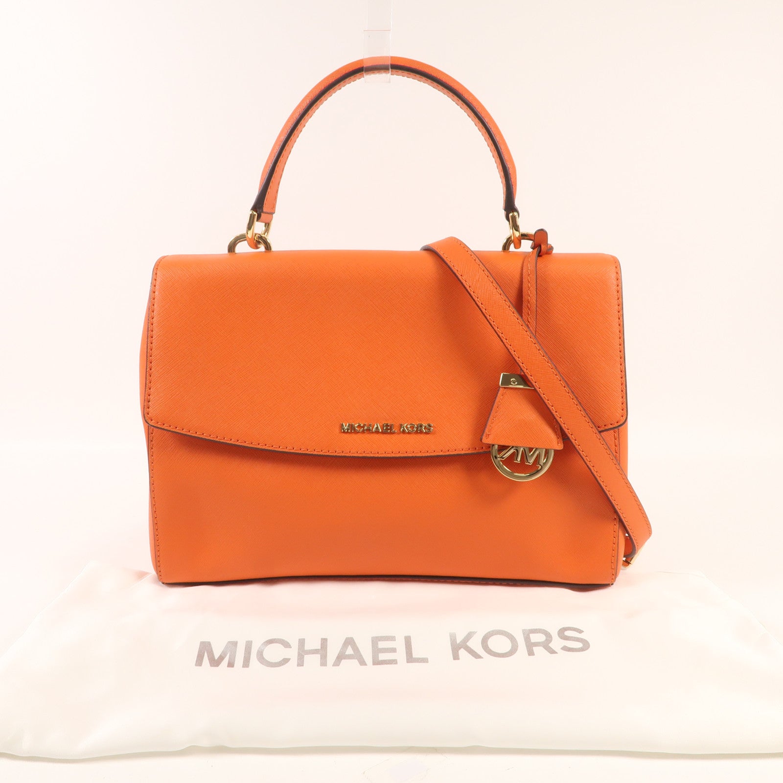 Michael Kors 牛皮皮革Shoulder Bag金扣手挽肩背兩用袋
