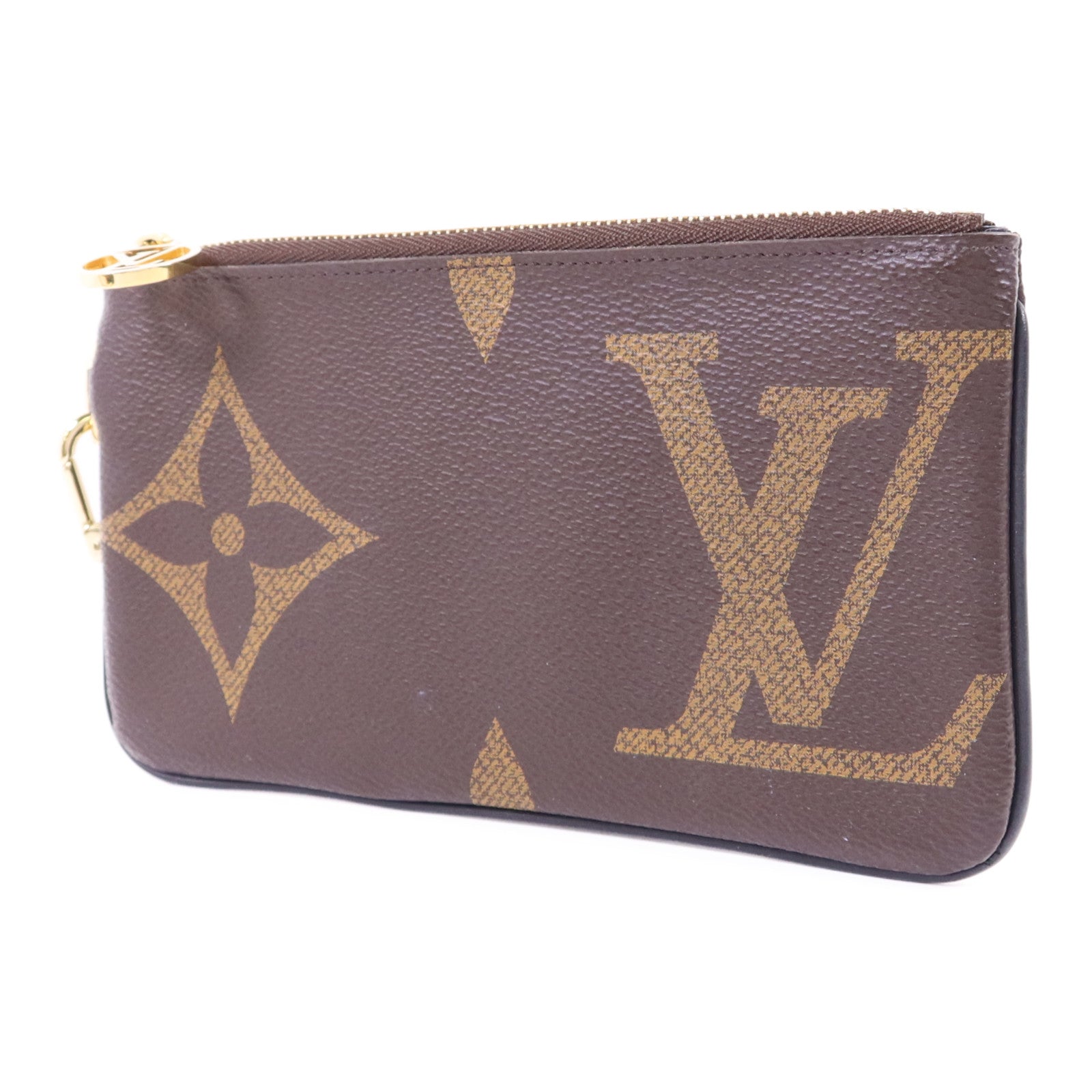 LOUIS VUITTON Monogram Reverse Pochette Trio金扣手拿包