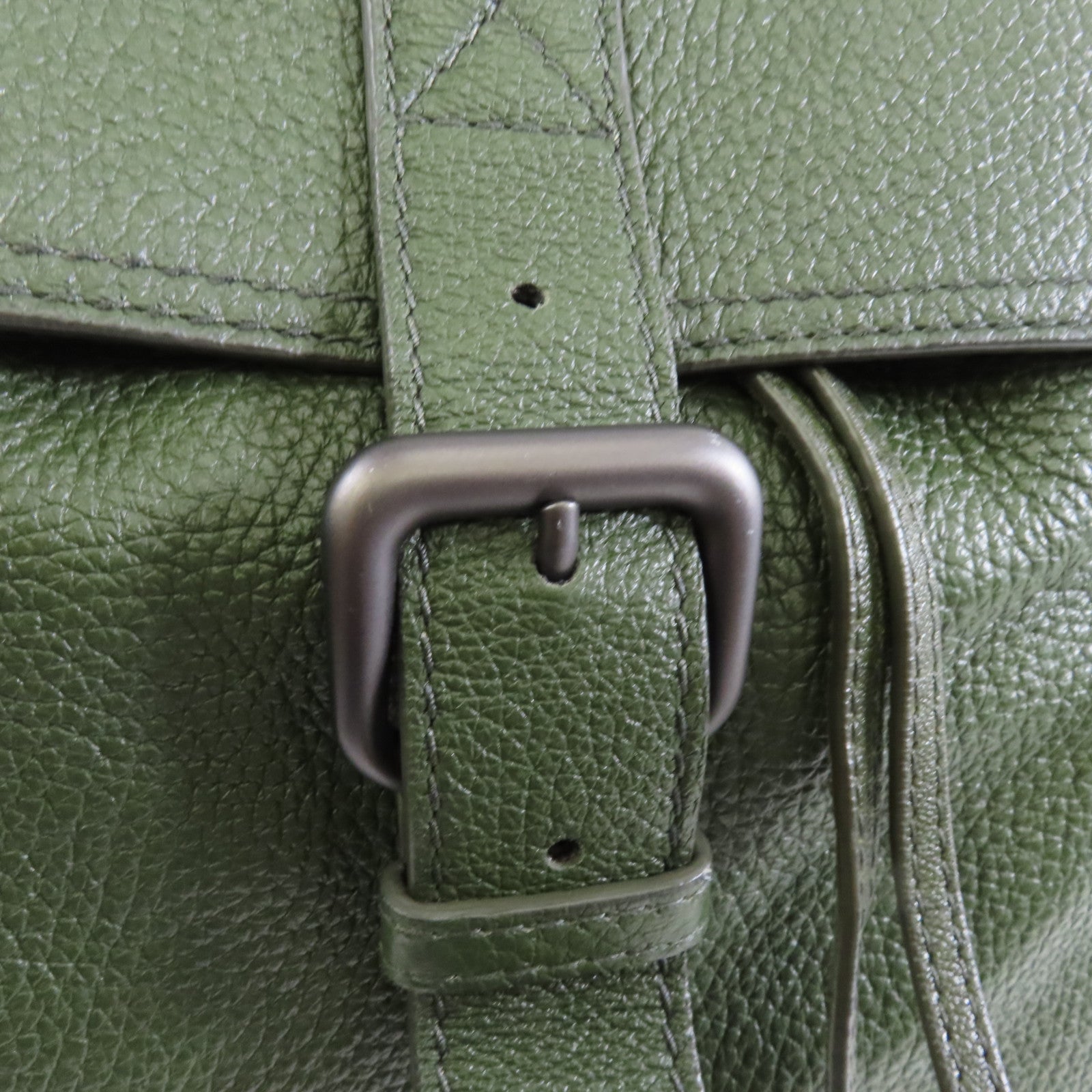 BOTTEGA VENETA 牛皮皮革Rucksack背包墨綠色