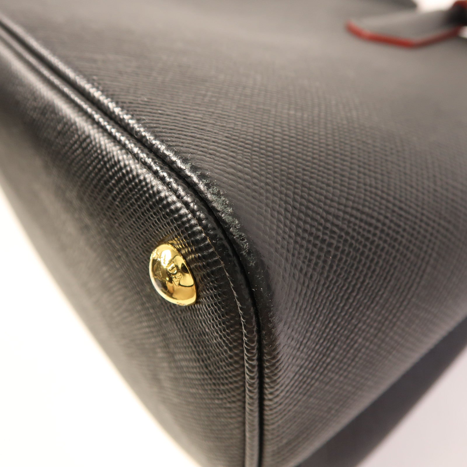 PRADA Saffiano皮革Galleria金扣手挽肩背兩用袋