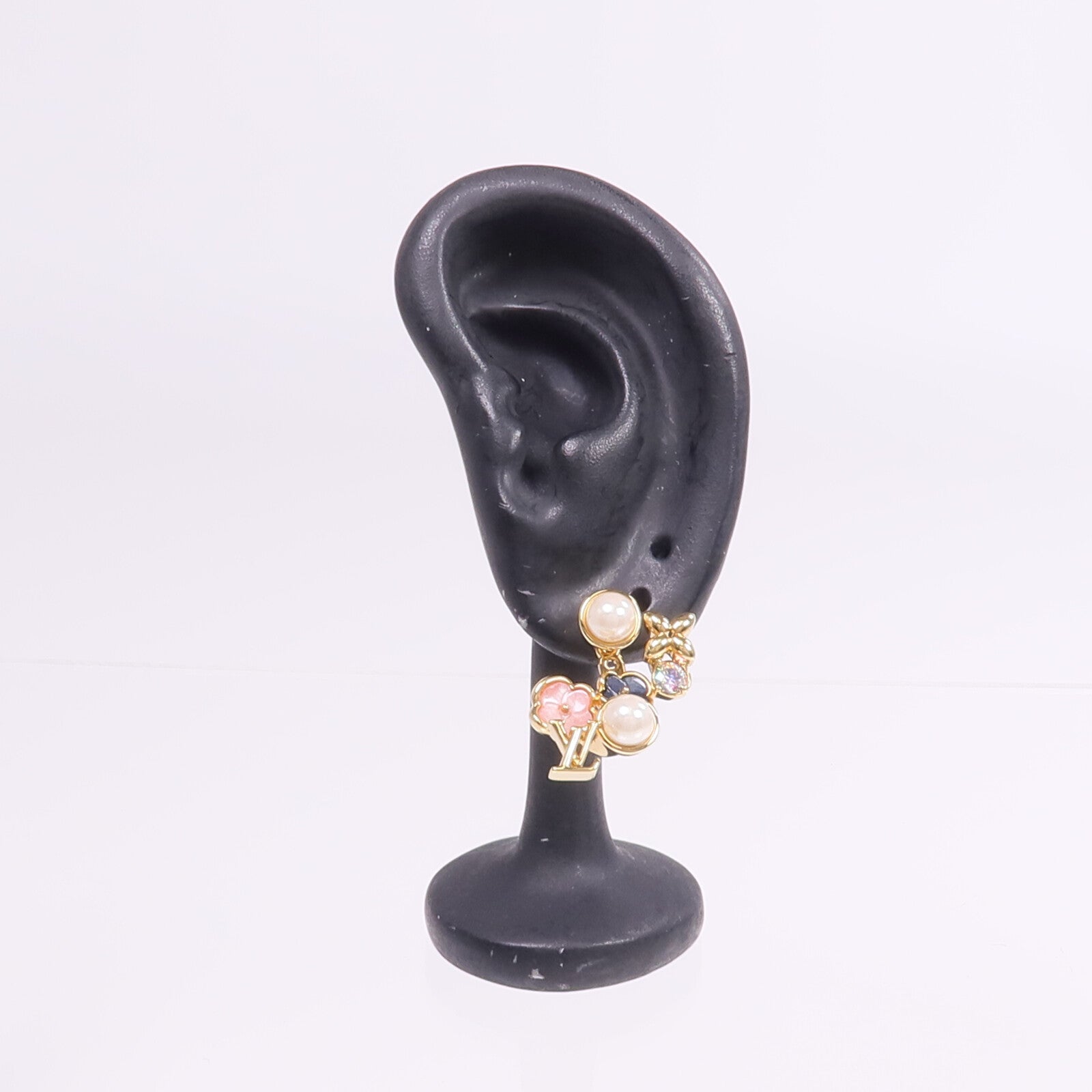 LOUIS VUITTON 金屬/PVC Botanica Earrings金扣耳環