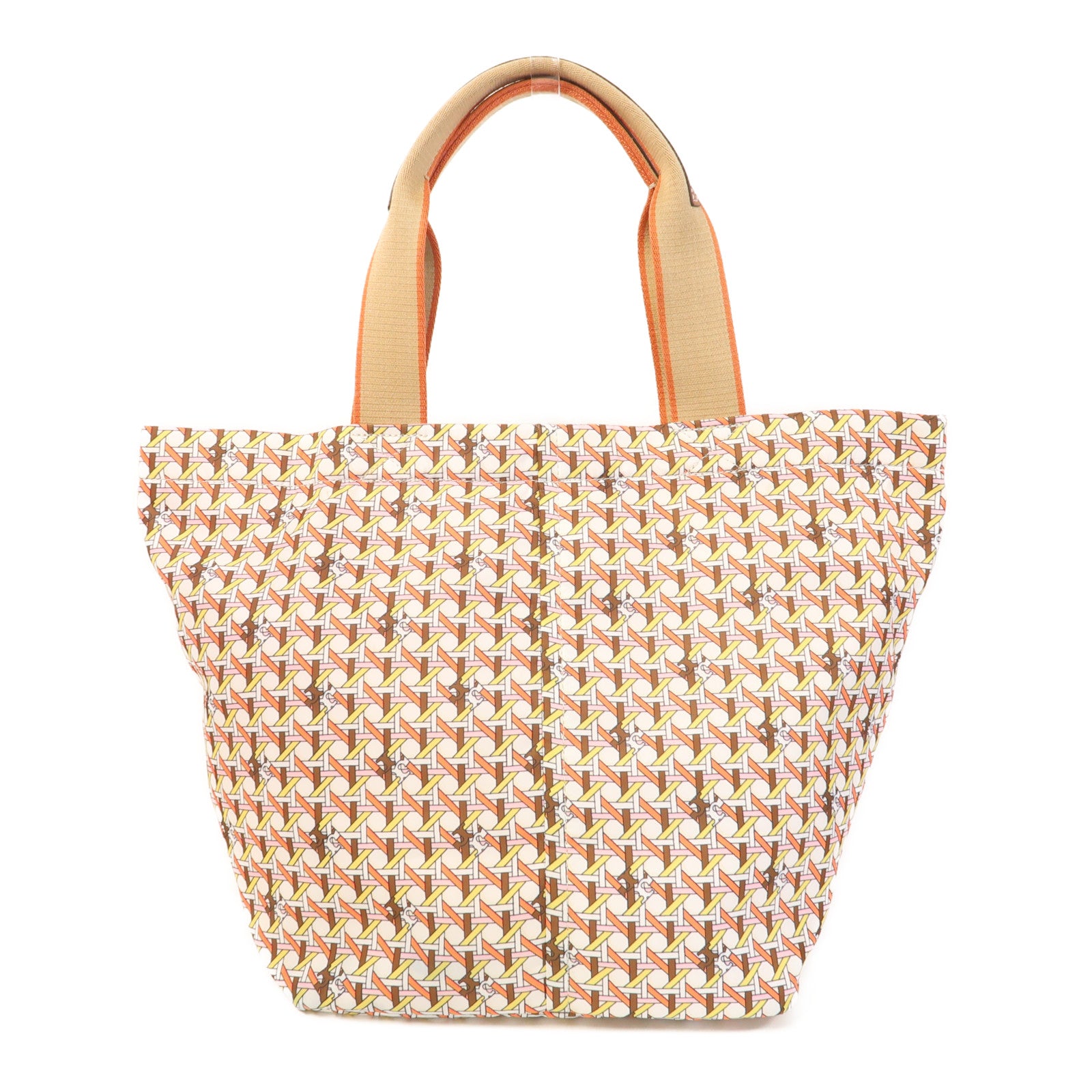 Tory Burch 尼龍Tote Bag金扣手挽袋橙色