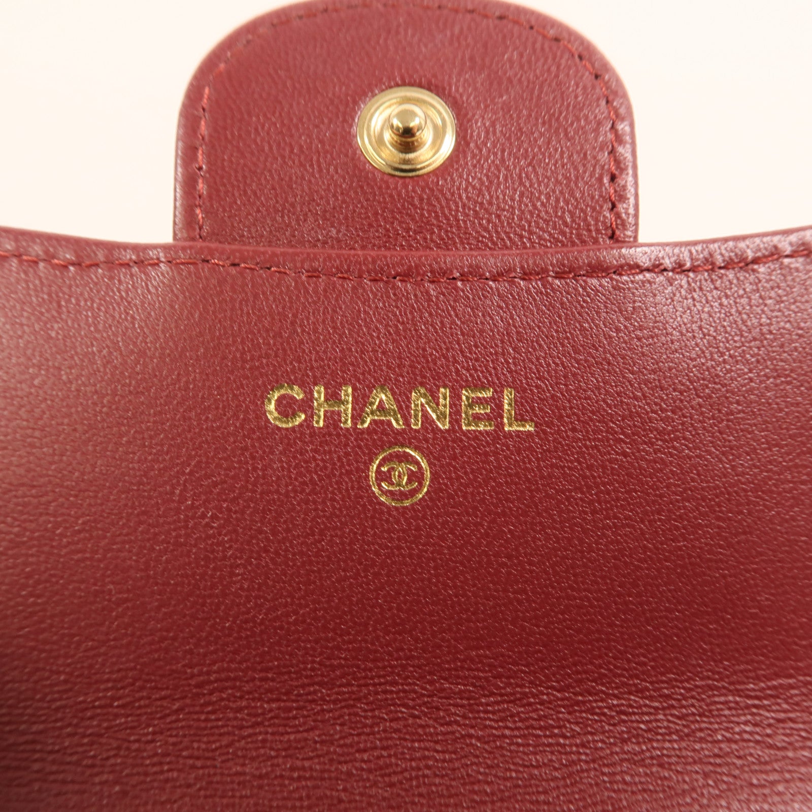 CHANEL 羊皮皮革Top Handle Flap金扣手挽肩背兩用袋