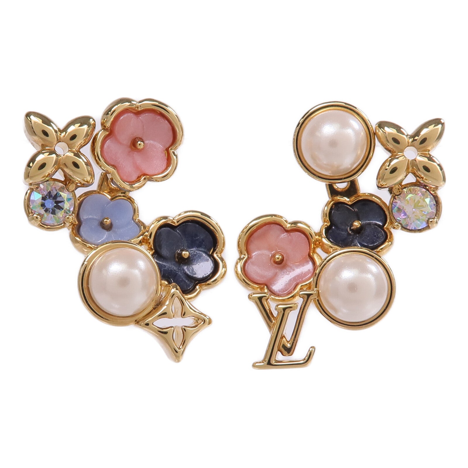 LOUIS VUITTON 金屬/PVC Botanica Earrings金扣耳環