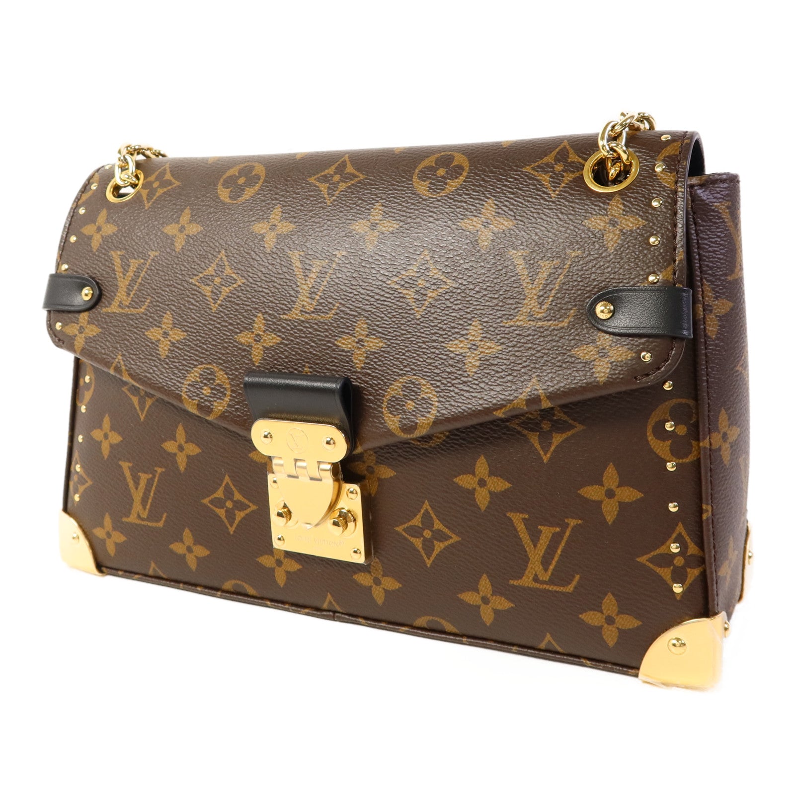 LOUIS VUITTON Monogram Trunkie金扣肩背袋