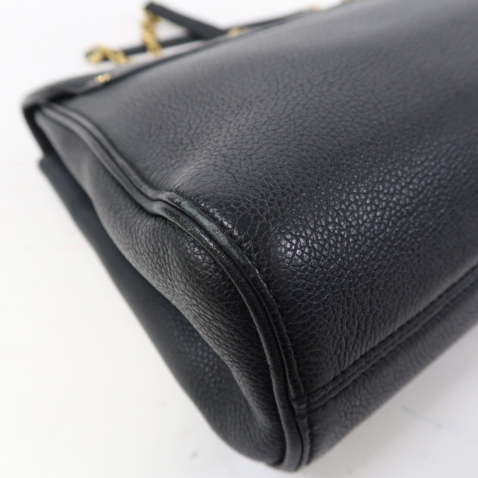 LOUIS VUITTON Monogram Empreinte Saint Germain MM金扣鏈帶肩背袋黑色