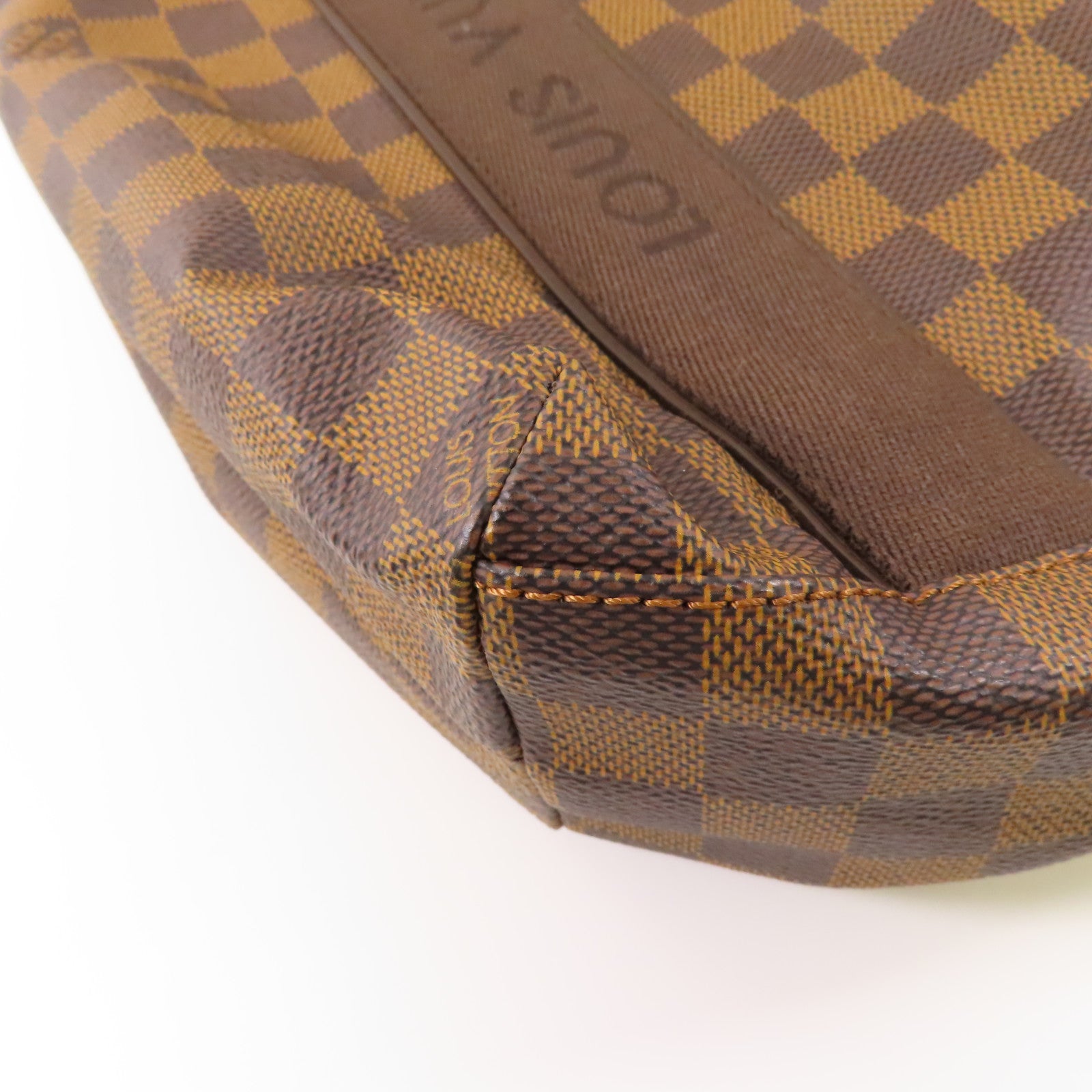 LOUIS VUITTON Damier Beaubourg金扣肩背袋棕色