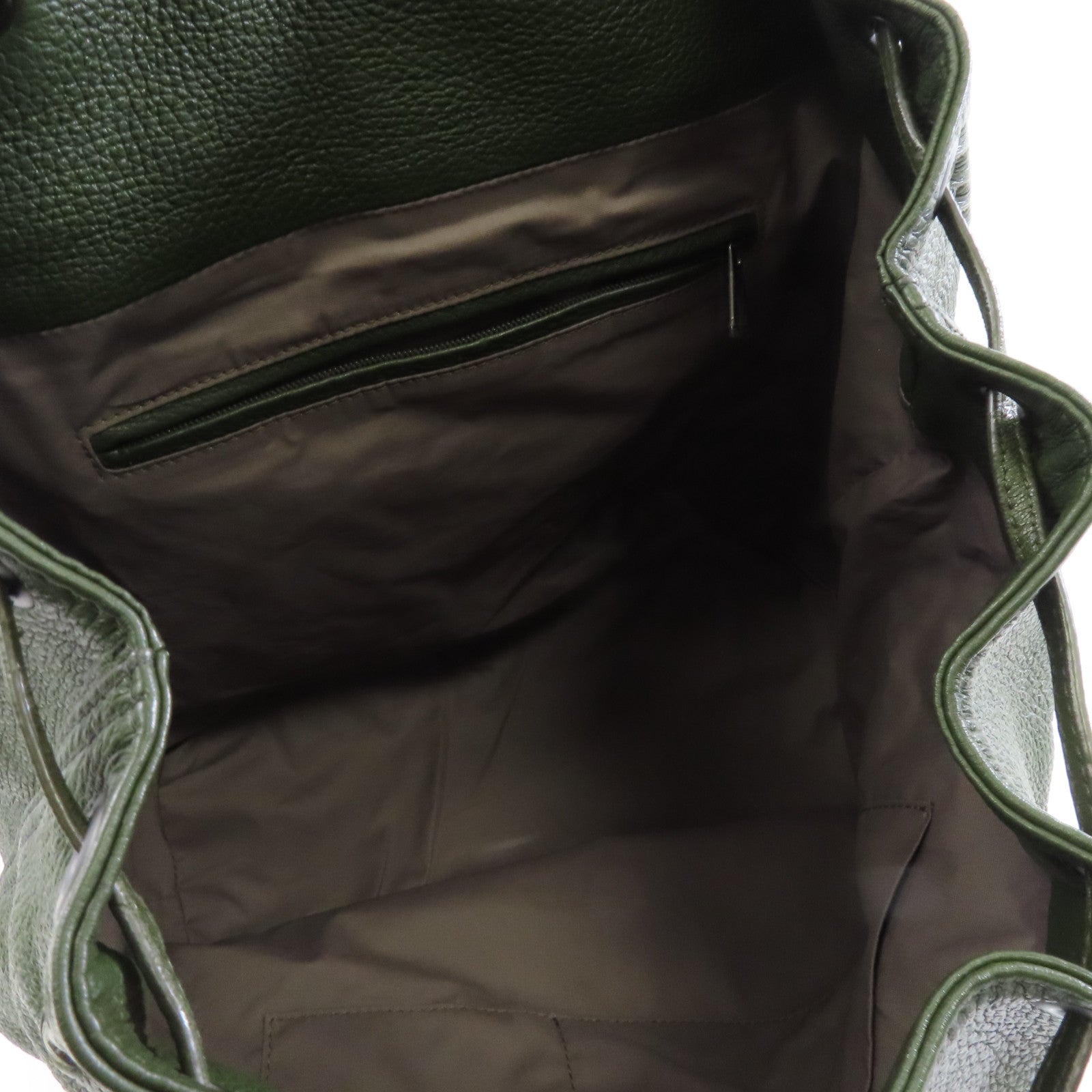 BOTTEGA VENETA 牛皮皮革Rucksack背包墨綠色