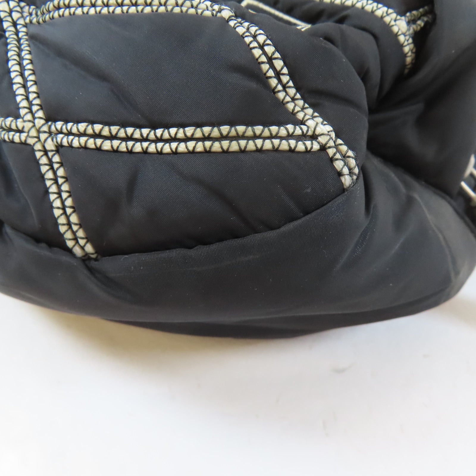 CHANEL 尼龍Waist Bag銀扣腰包黑色