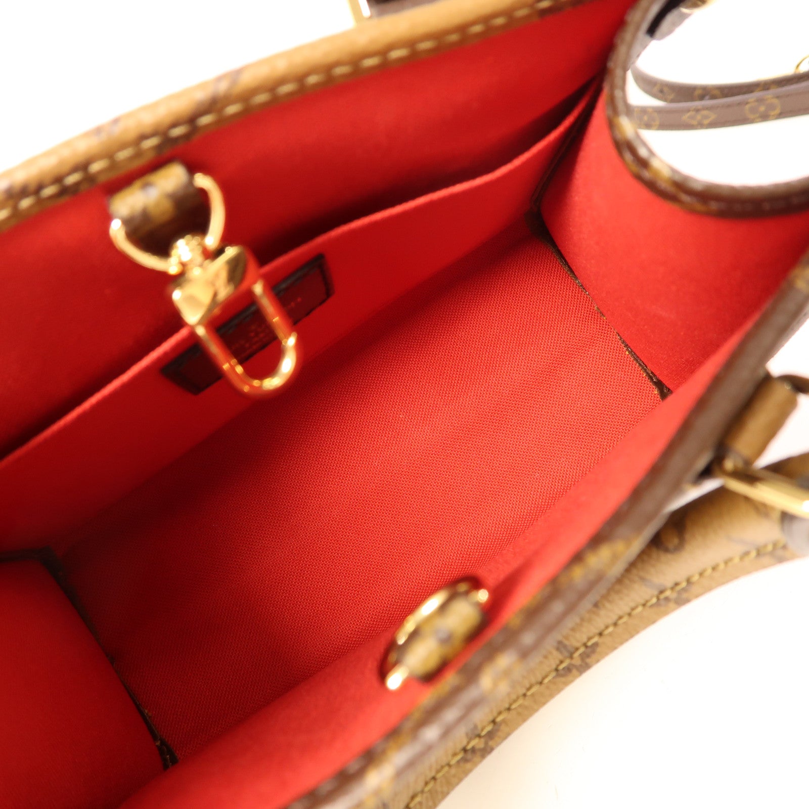 LOUIS VUITTON Monogram On The Go BB金扣手挽肩背兩用袋