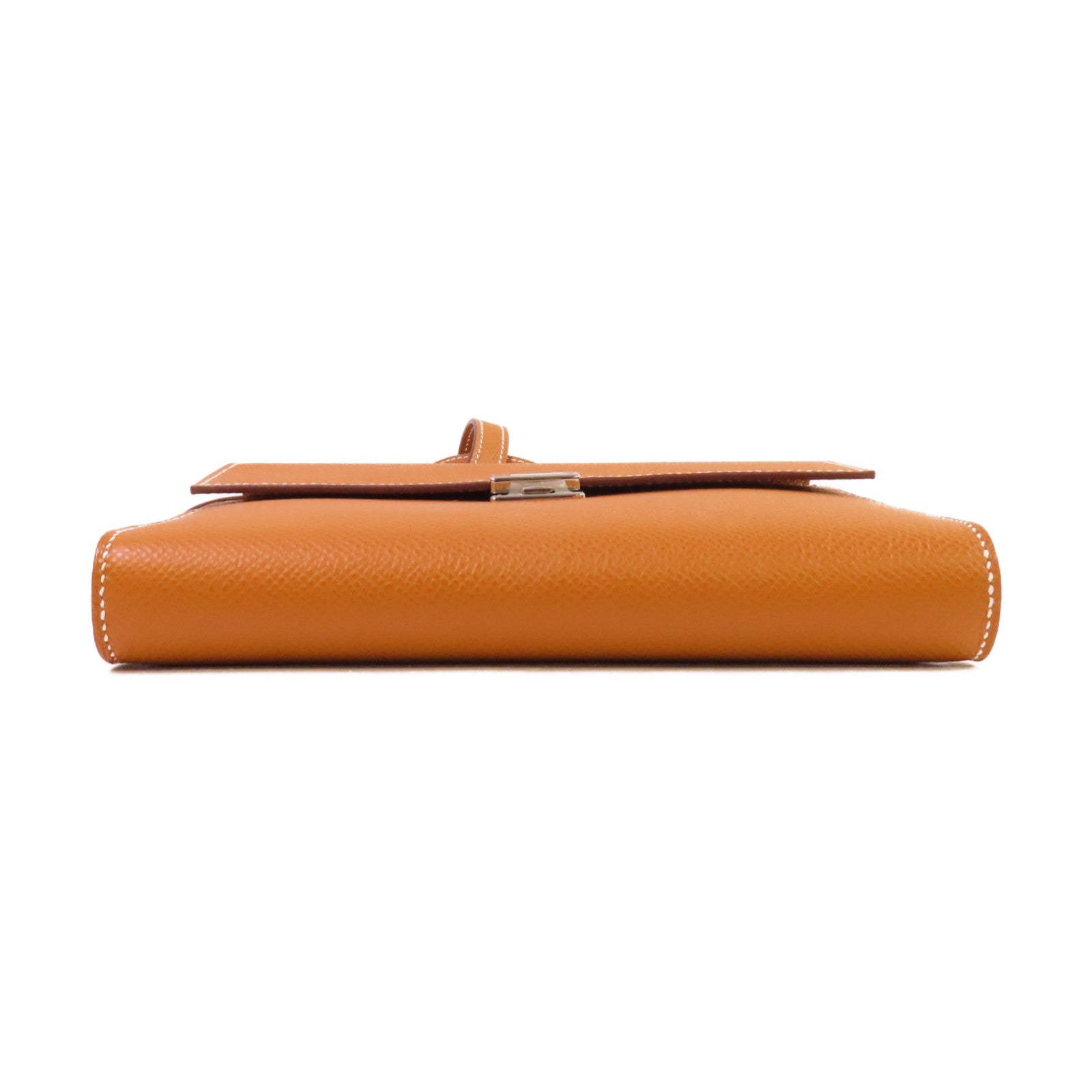 HERMES Epsom皮革Clic 16 Shoulder Bag銀扣肩背袋Gold金棕色