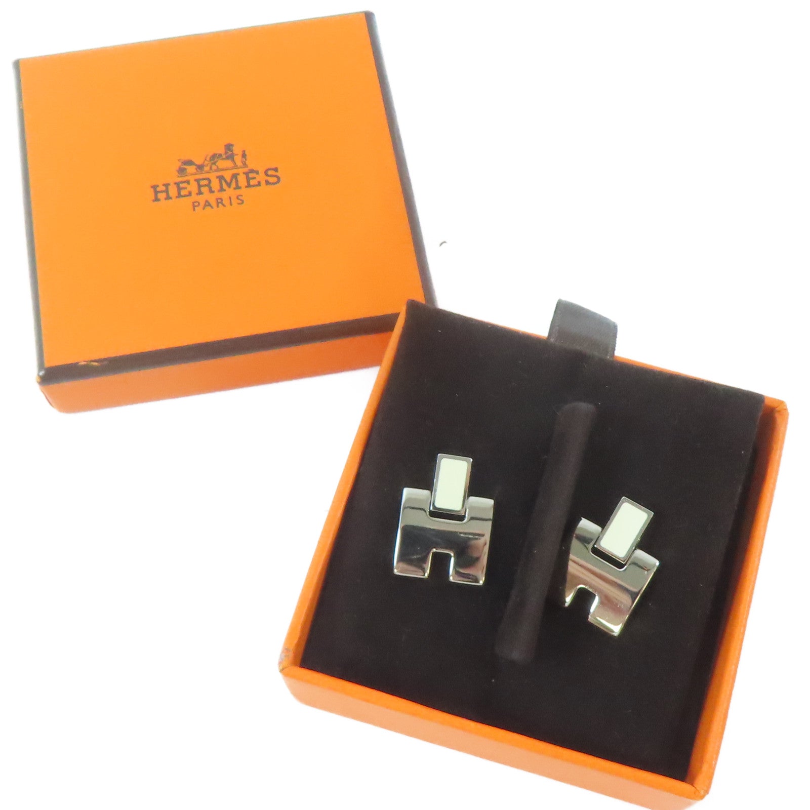 HERMES 金屬Eileen Earrings耳環銀色