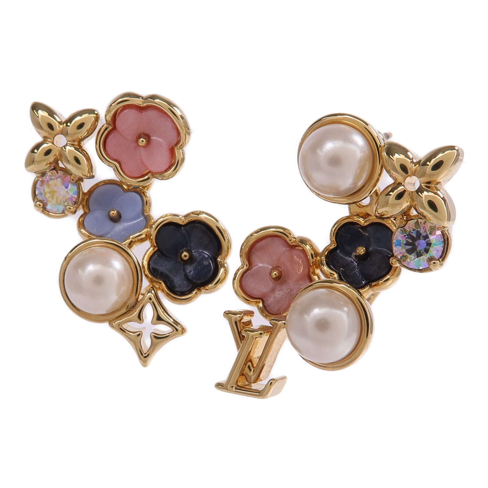 LOUIS VUITTON 金屬/PVC Botanica Earrings金扣耳環